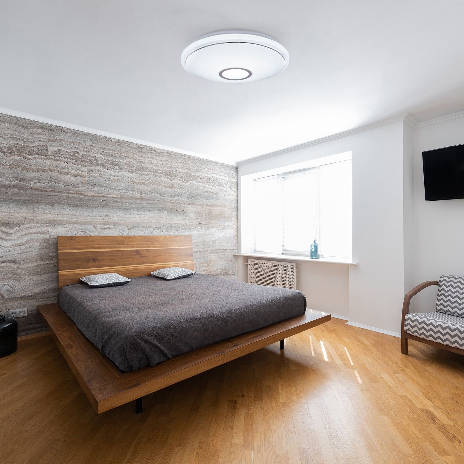 Wohnzimmer Schlafzimmer Deckenleuchte Dimmbar GLOBO LED Globo Deckenleuchte Deckenlampe