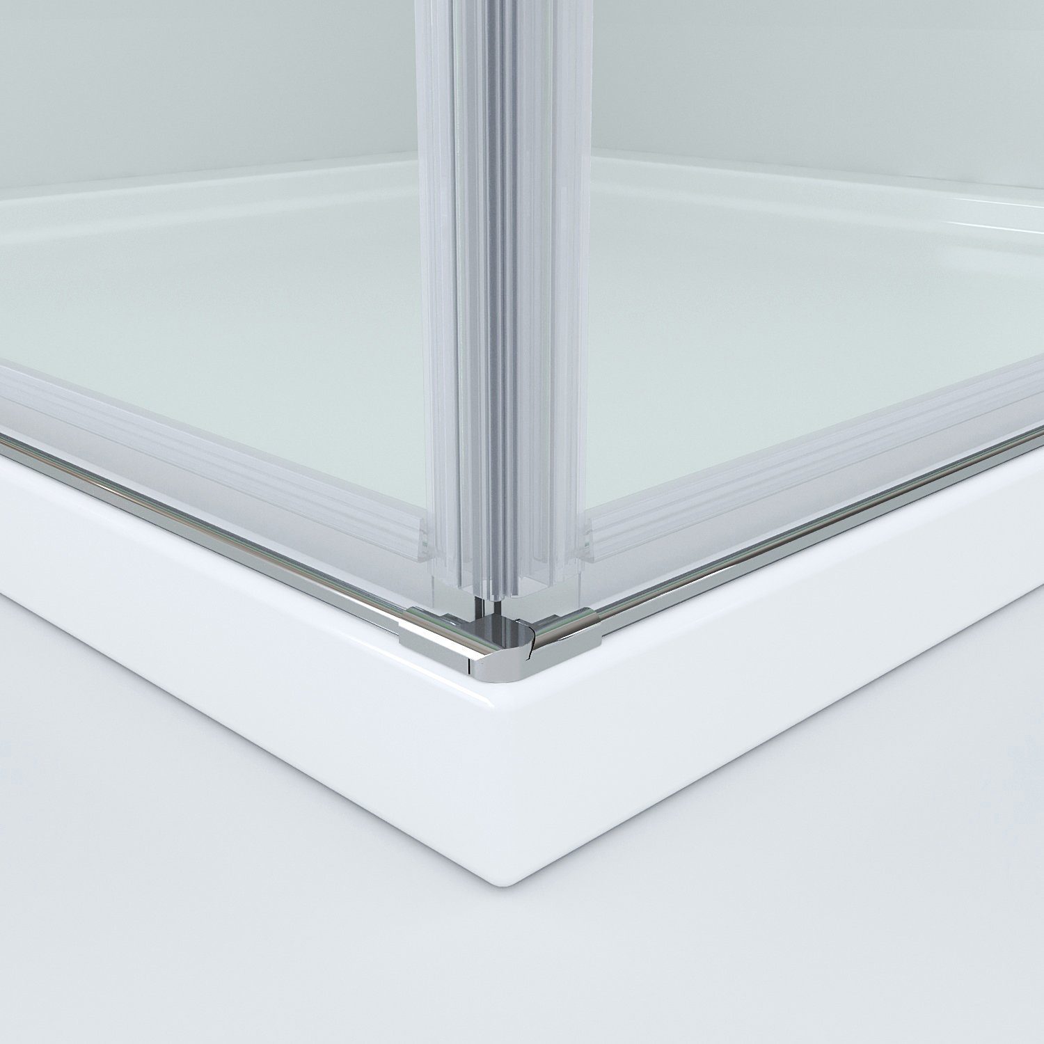 AQUABATOS Eckdusche Duschkabine Eckeinstieg Duschabtrennung Dusche Pendeltür Schwingtür, BxT: 70x70 cm, 6 mm Einscheibensicherheitsglas, mit Nano Beschichtung,m – Bild 5 von 5