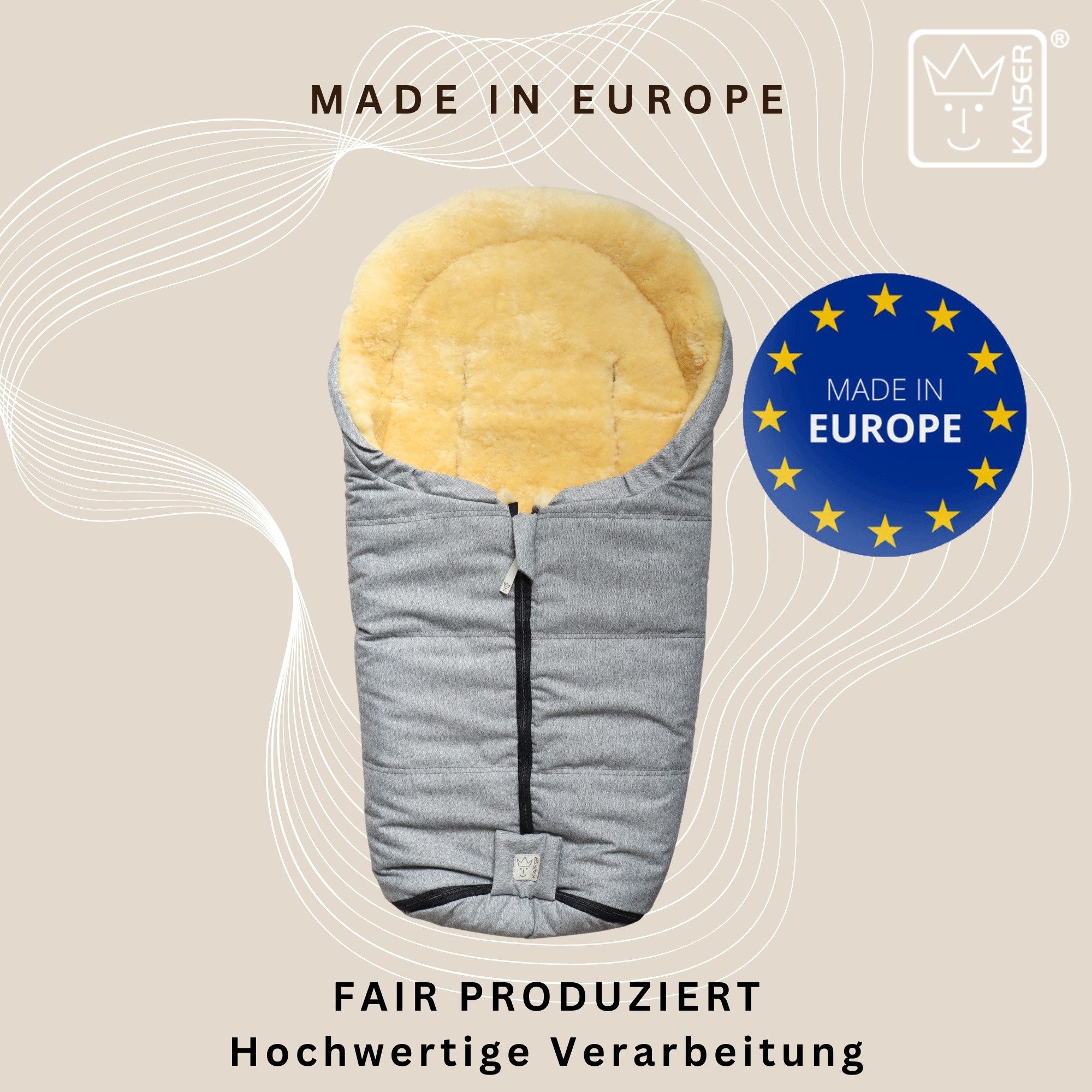 Kaiser Fußsack Naadja Lammfell Einschlagsäckchen