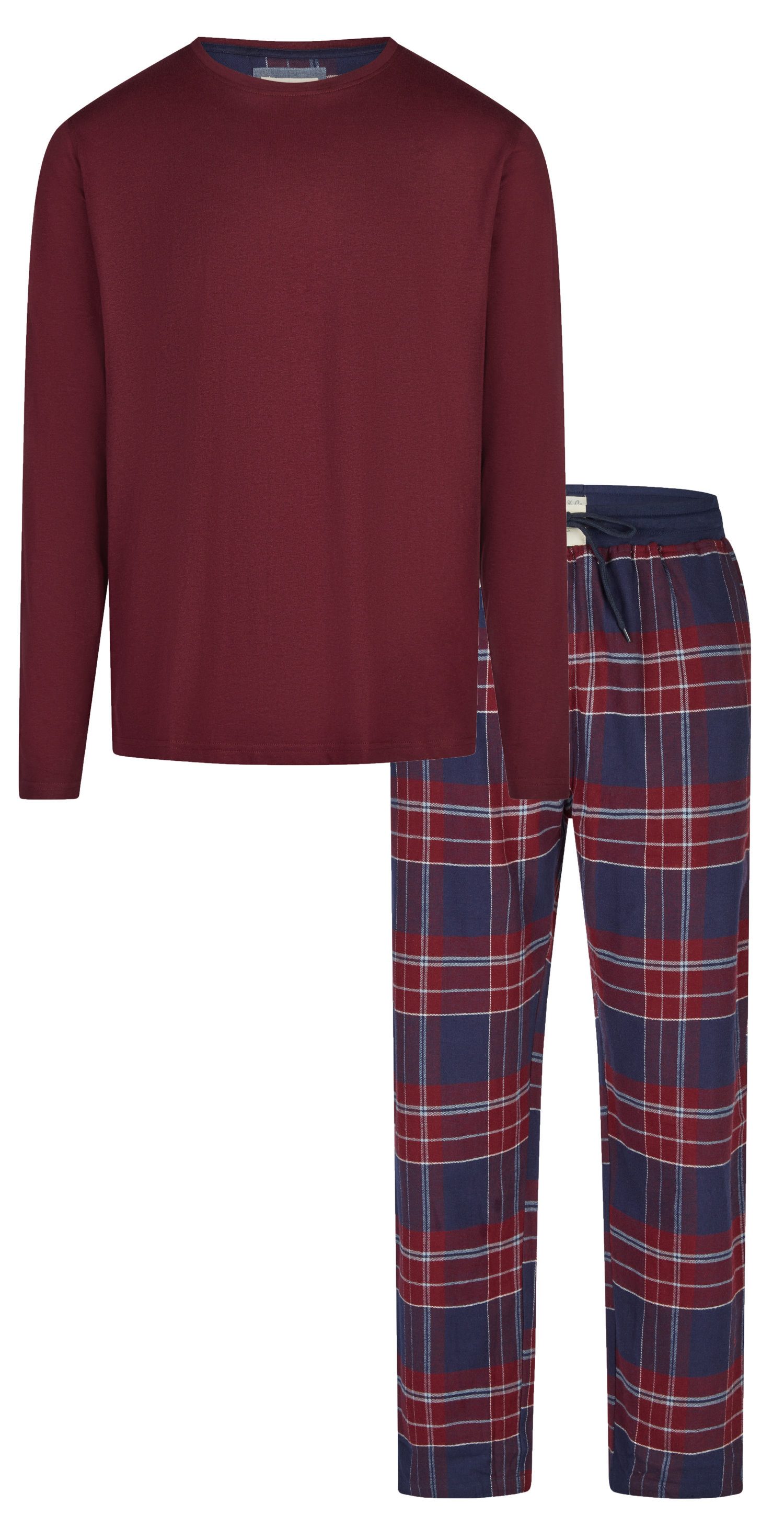 Phil & Co. Schlafanzug Herren Pyjama mit Flanell Hose (2 tlg) Baumwolle günstig online kaufen