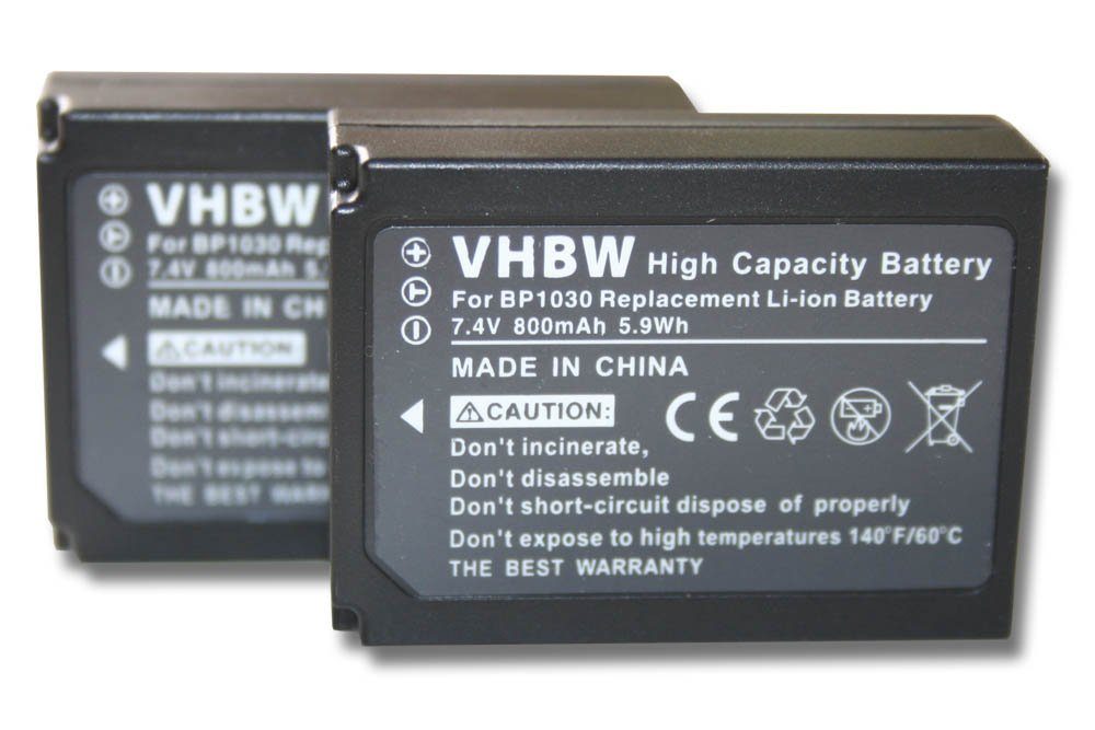 vhbw passend für Samsung NX200, NX300, NX2000, NX1000, NX300M, NX210, Kamera-Akku 800 mAh