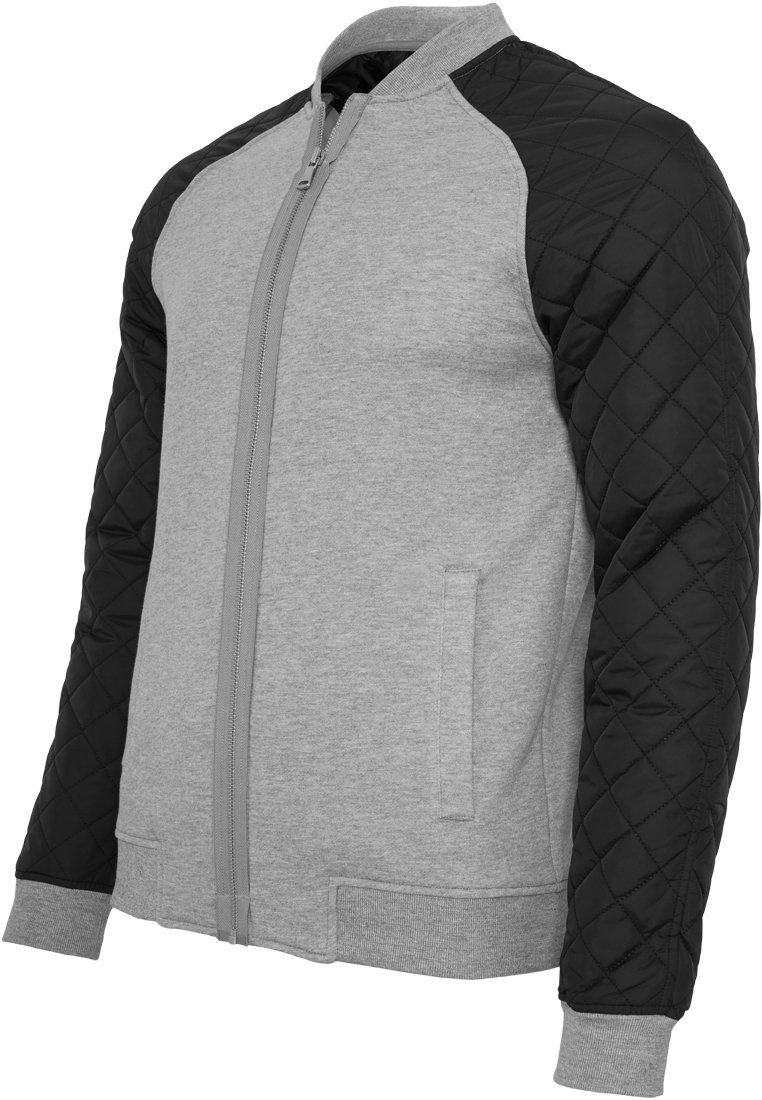 URBAN CLASSICS Nylon Sweatjacket grey/black-00119 (1-St) Diamond Herren Outdoorjacke