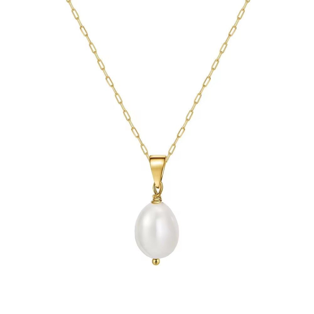 Perlenkette Diana, zarte Kette mit Barockperle