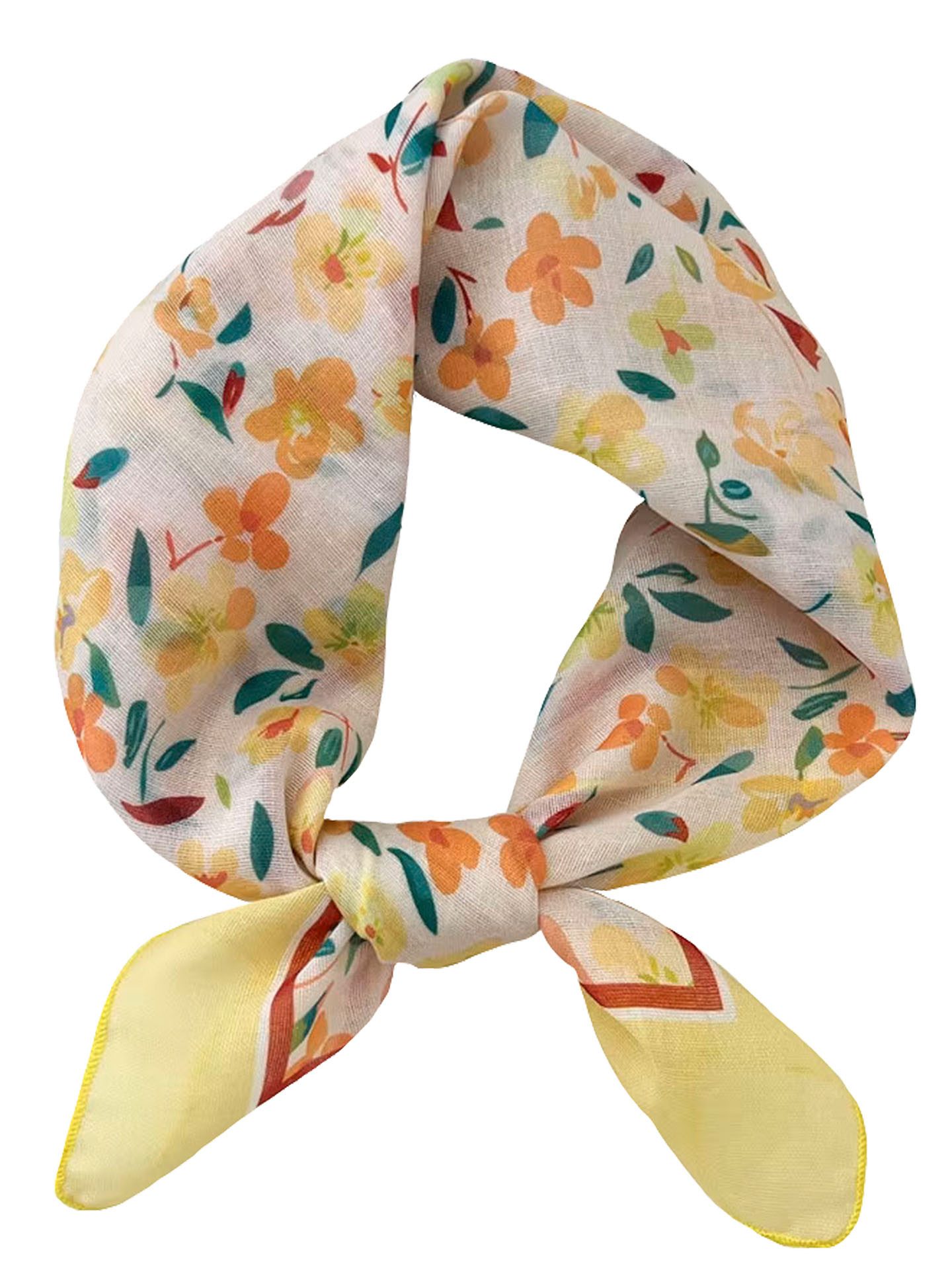 Moschen-Bayern Halstuch Halstuch Damen klein Nickituch Sommer Baumwolle Apricot Gelb