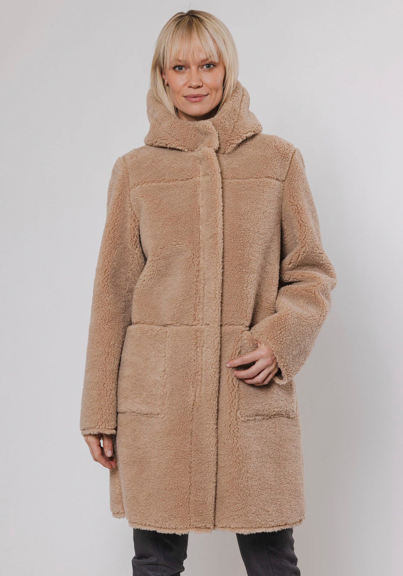 Rino & Pelle Kurzmantel ALINA mit Kunstleder-Details günstig online kaufen