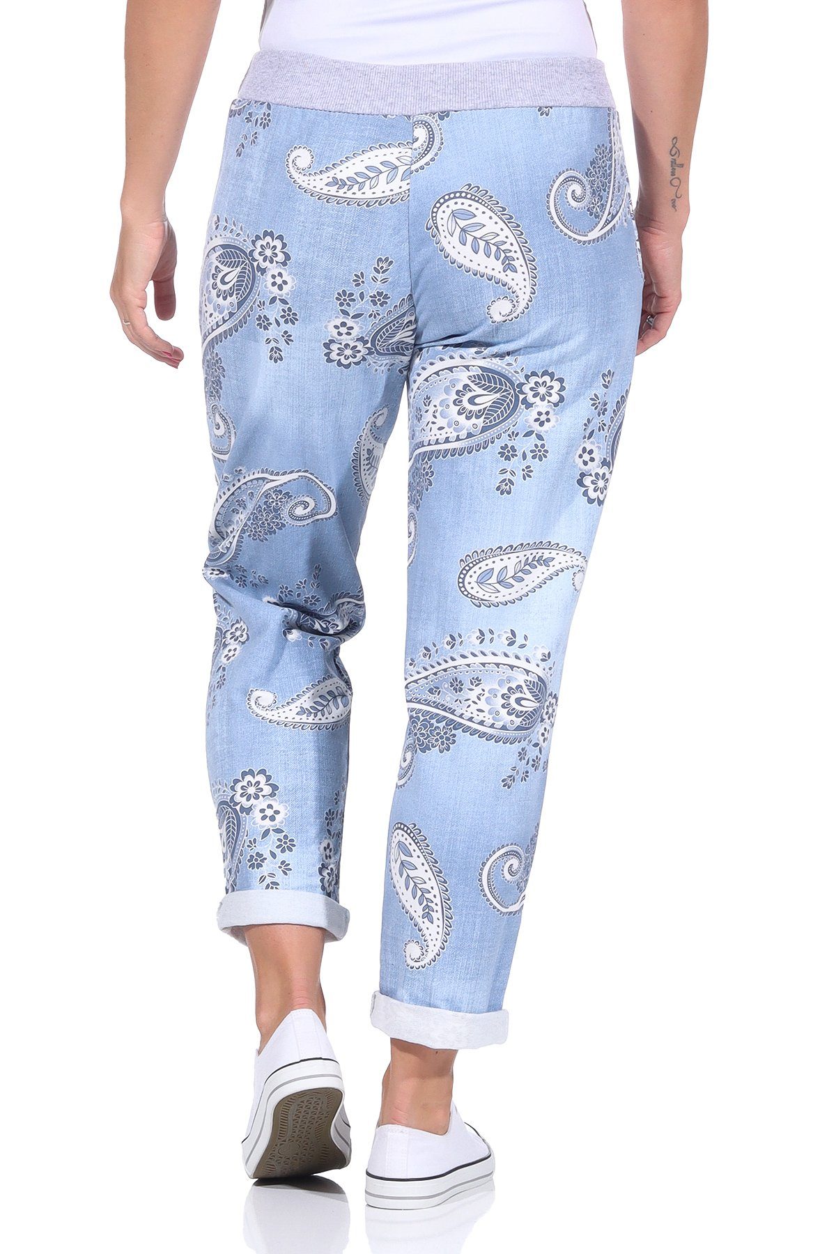 CLEO STYLE Jogginghose Jogginghose 91 Hellblau