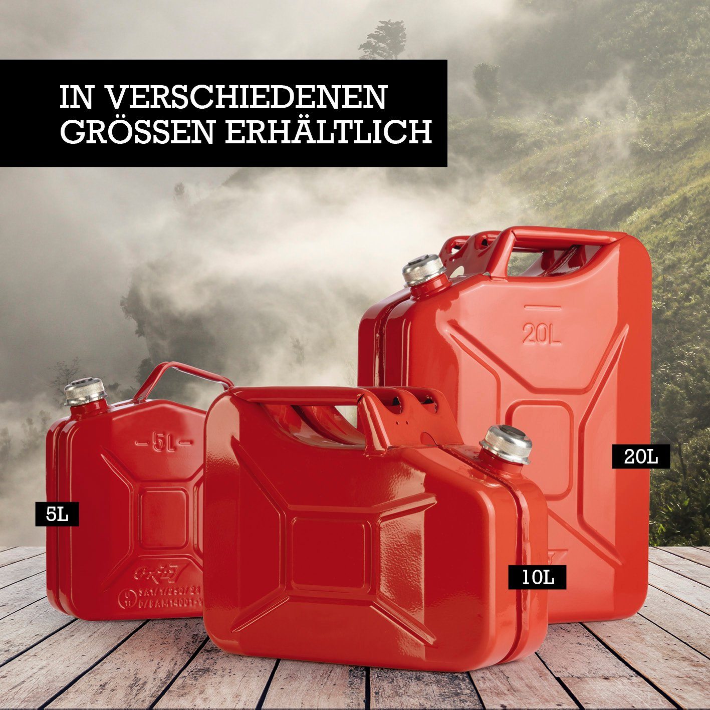 Oxid7 Diesel, Benzinkanister Benzin Reservekansiter & 20L Metall