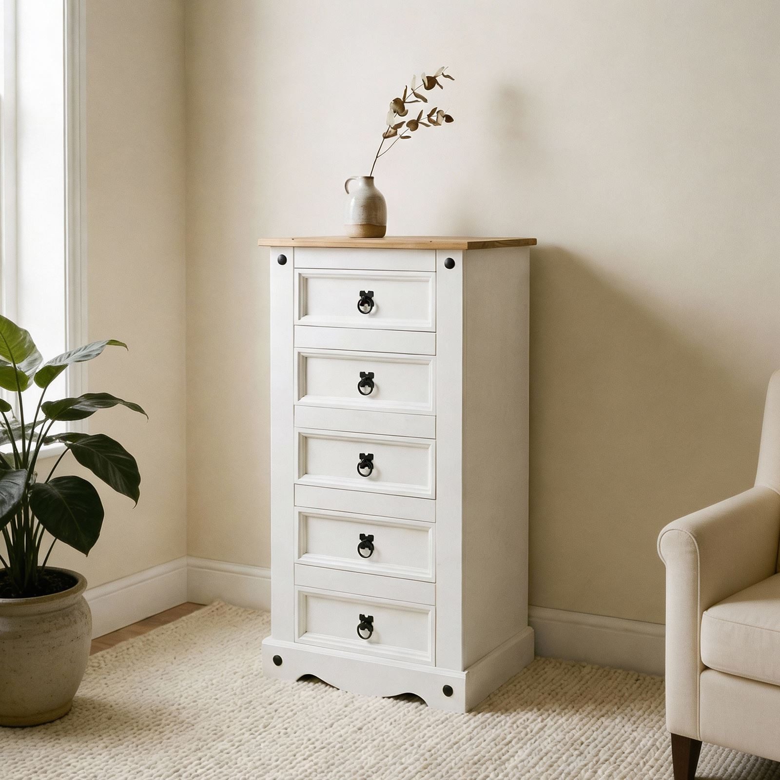 CARO-Möbel Kommode CAMPO, Kommode Schubladenschrank Mehrzweckschrank Beistellschrank Mexico Land