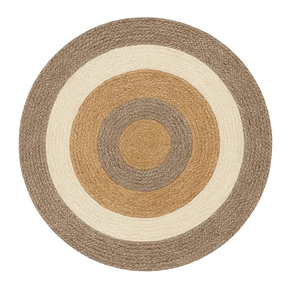Wohnando Teppich MY-RUG Teppich Jute Balance, aus 100% Jute 100x100 cm, Run günstig online kaufen