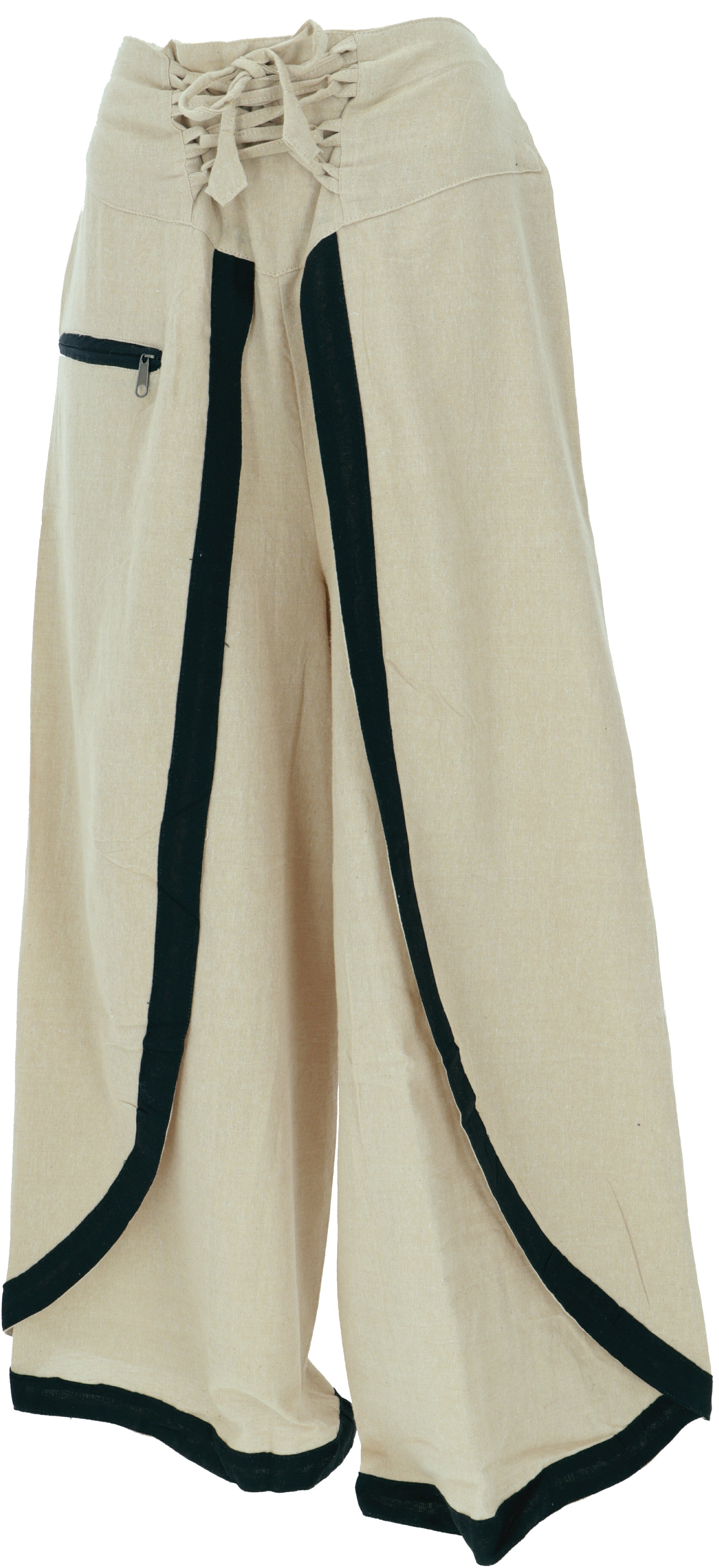 Hosenrock, Bekleidung Orienthose,.. Guru-Shop flax Boho Relaxhose alternative Palazzohose,