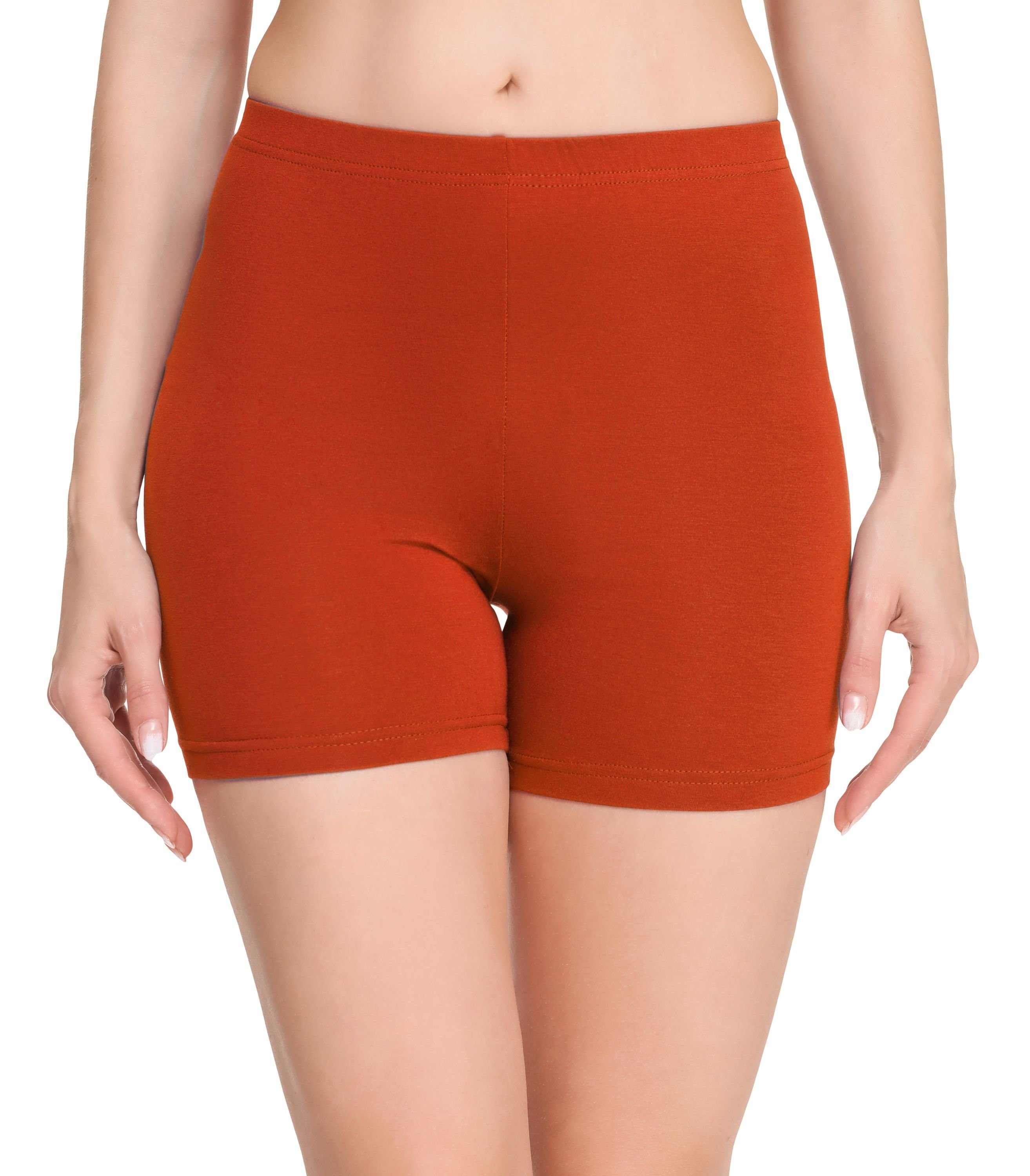 Merry Style Leggings Damen Shorts Radlerhose Unterhose Hotpants Boxershorts MS10-392 (1-tlg) elastischer Bund Rost | Shorts