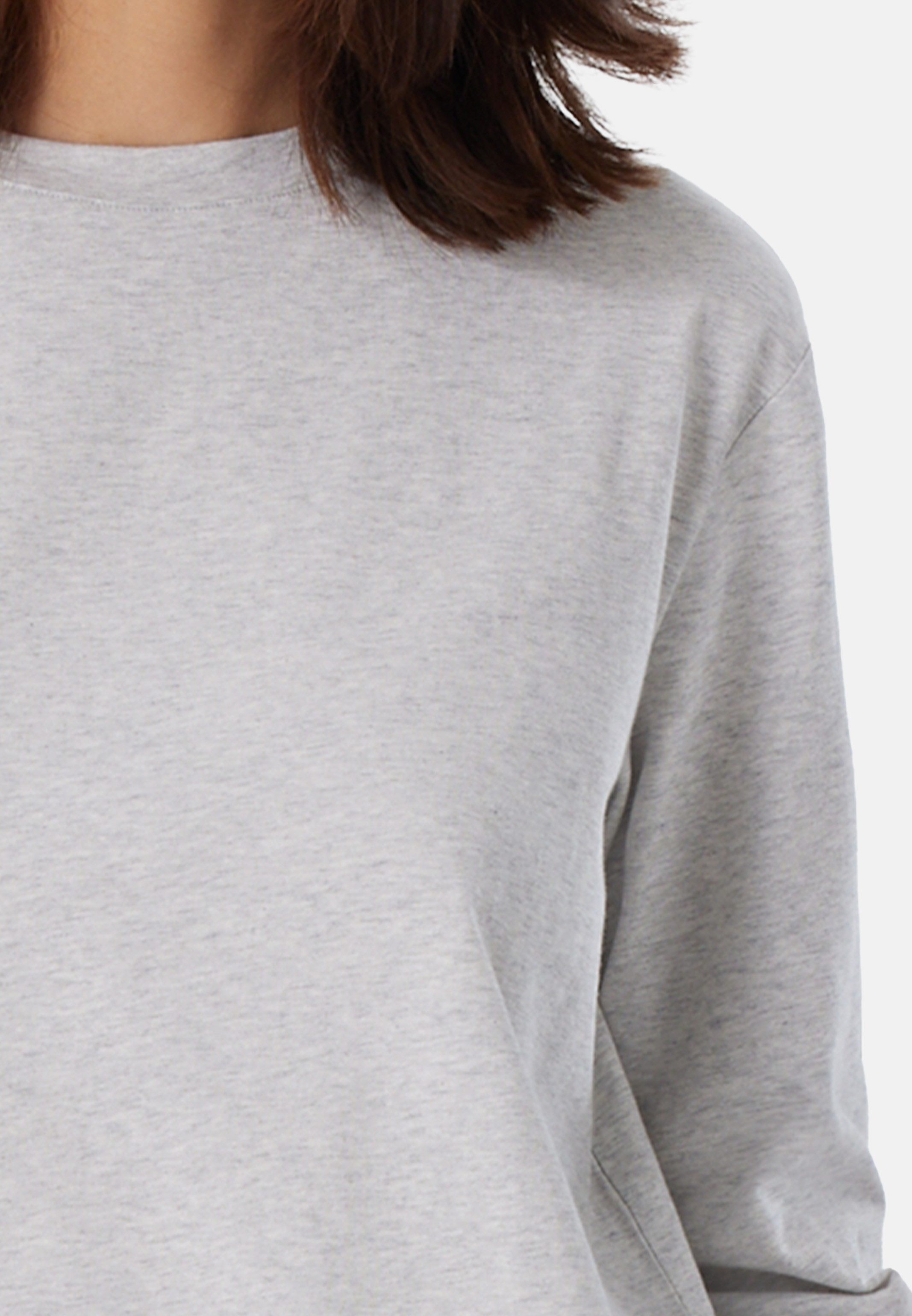 Schiesser Pyjamaoberteil Mix & Relax Organic Cotton (1-tlg) Schlafanzug Shirt langarm - Baumwolle