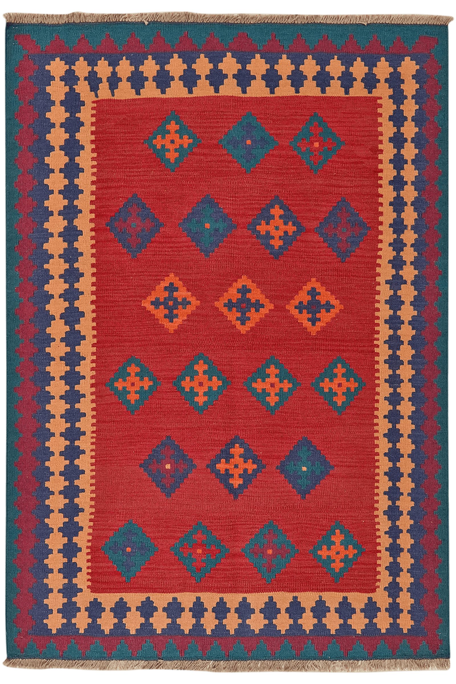 Looma Teppich Kelim Gashgai 176x125cm, rechteckig, Höhe: 5 mm, Gashgai, Schurwolle, Unikat