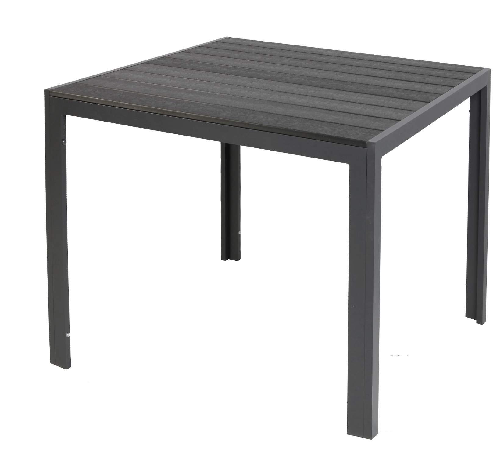 Gartentisch 80 x Nonwood 80 Comfort cm Gestell Platte Aluminium mit Gartentisch Trendmöbel24