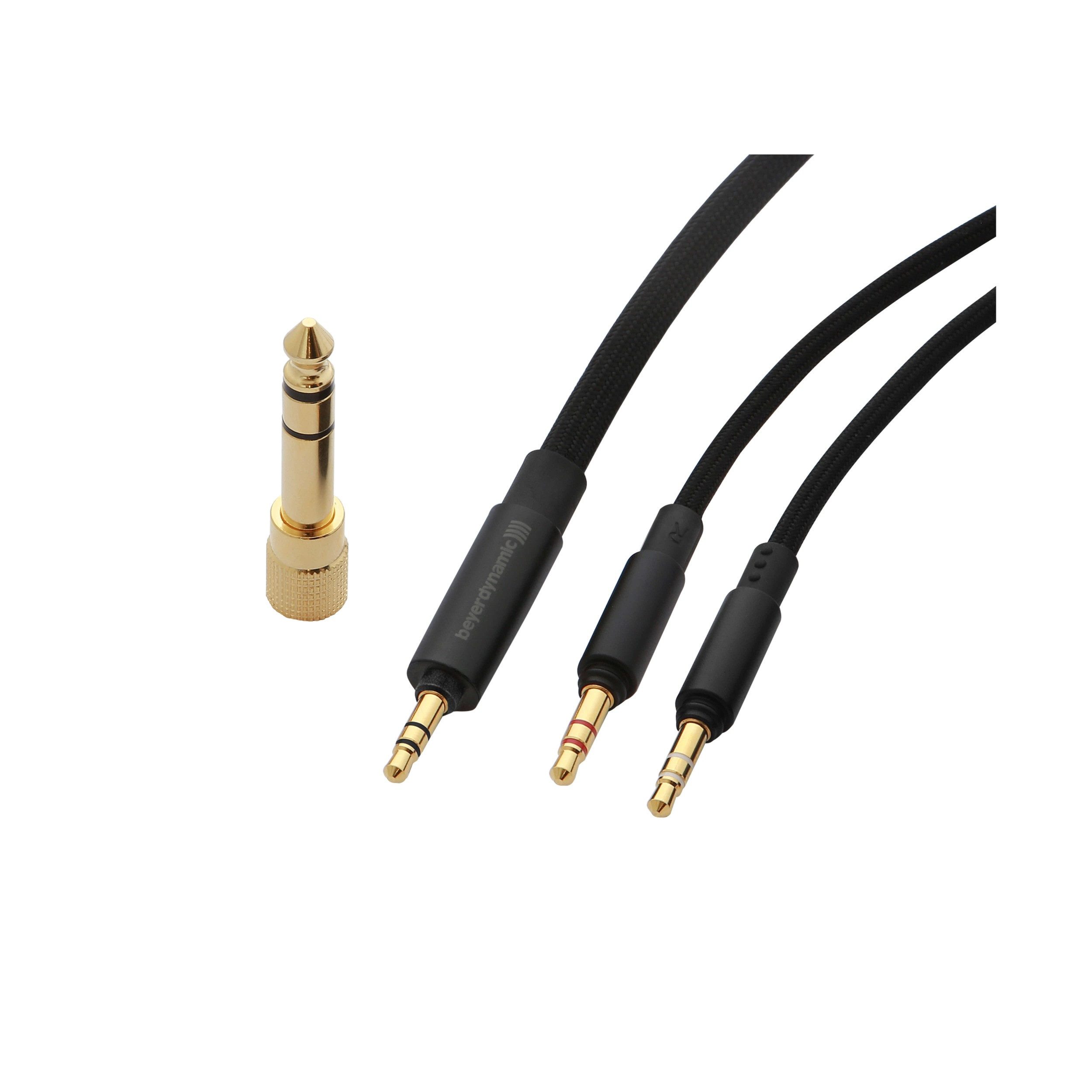 beyerdynamic Audiophiles Anschlusskabel, 1,40 m Audio-Kabel, (140 cm), Anschlusskabel für beidseitige Kabelführung