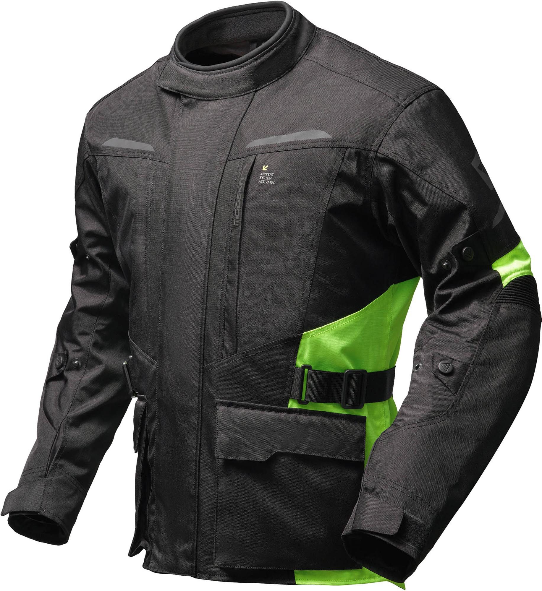 Modeka Motorradjacke Tarex II Motorrad Textiljacke Airbag vorbereitet,Verbindungsreißverschluss,Ellenbogenprotektore