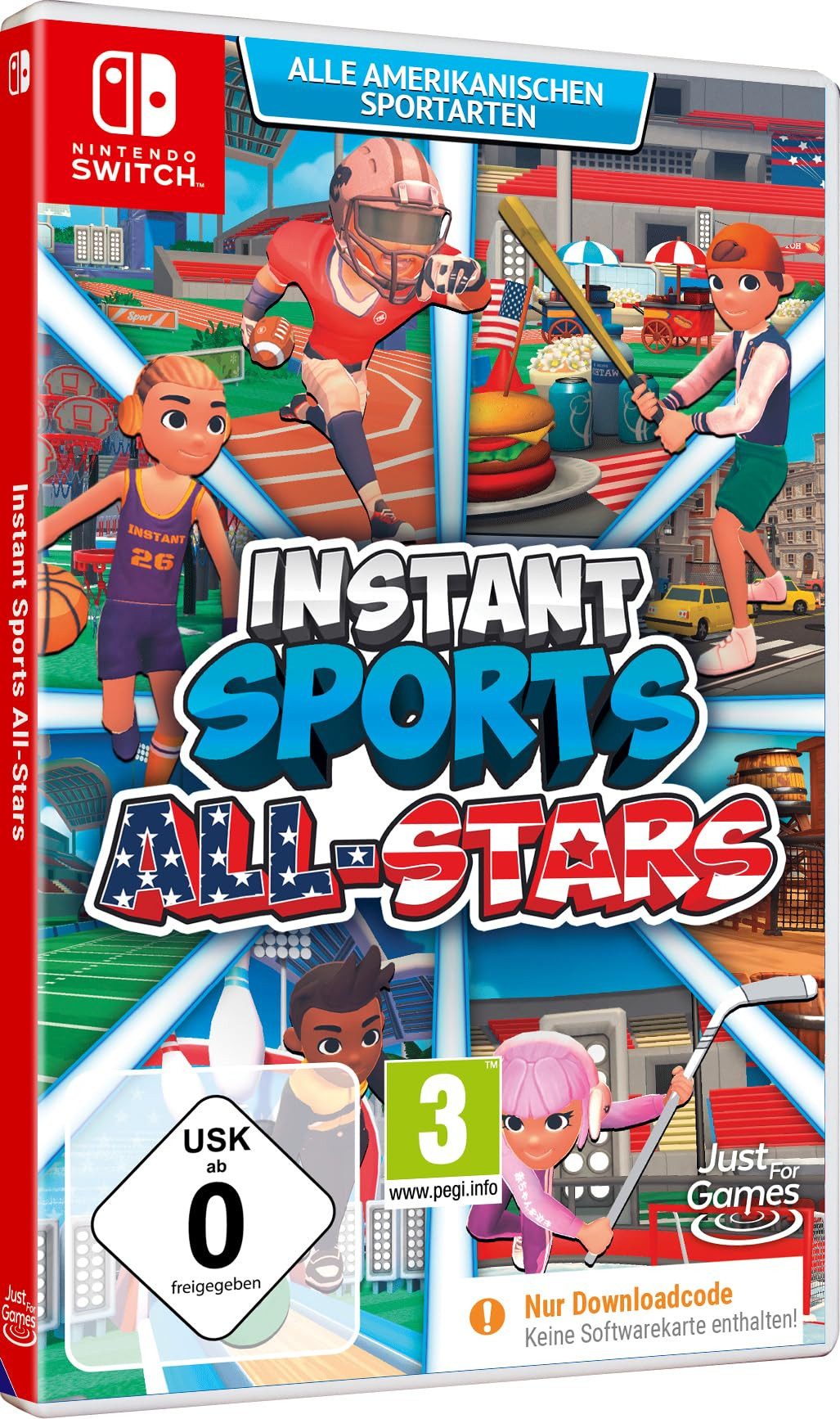 INSTANT SPORTS All-Stars - Alle amerikanischen Sportarten für Switch (Code in a Box), Nintendo Switch