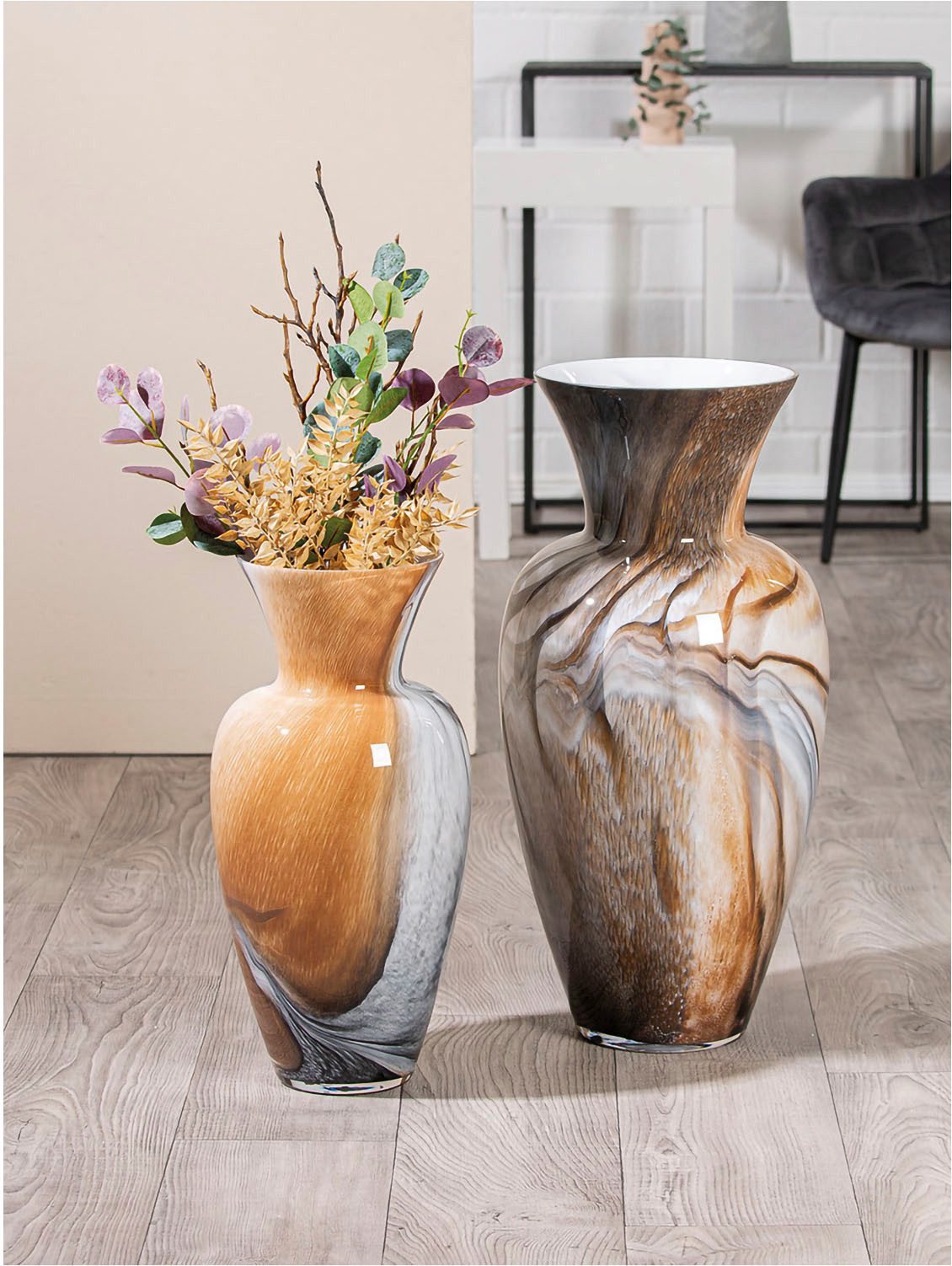 GILDE Bodenvase Bodenvase "Draga" H. 65,0 cm (1 St) günstig online kaufen