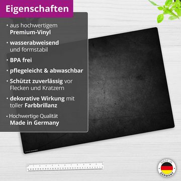 cover-your-desk.de Schreibtischunterlage abwaschbar – Schieferplatte schwarz – premium Vinyl – Made in Germany, (1 tlg)