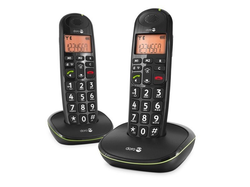 PhoneEasy 100w Duo Schwarz Doro DECT-Telefon