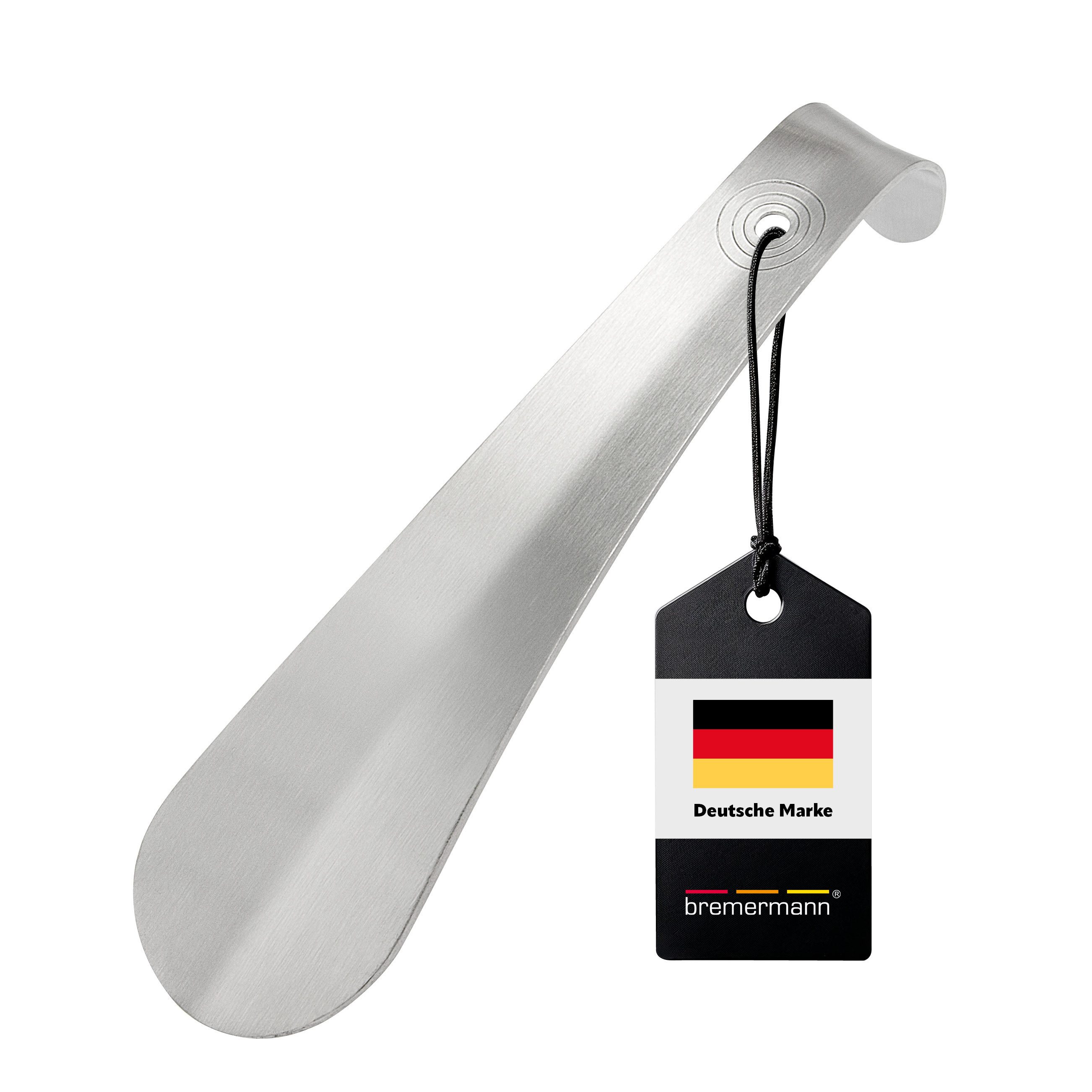 bremermann Schuhlöffel Schuhlöffel, Reise-Schuhanzieher, klein 16 cm, aus Edelstahl, Schuhanziehhilfe