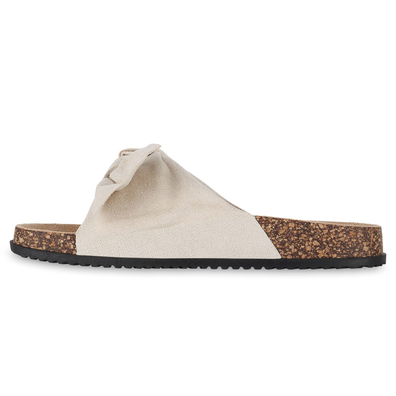 VAN HILL 841308 Pantolette Damen Pantoletten Sandalen Bequeme Schleifen Kor günstig online kaufen