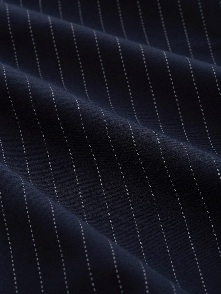 TOM TAILOR Chinos jersey loose fit pants pinstri navy white pinstripe