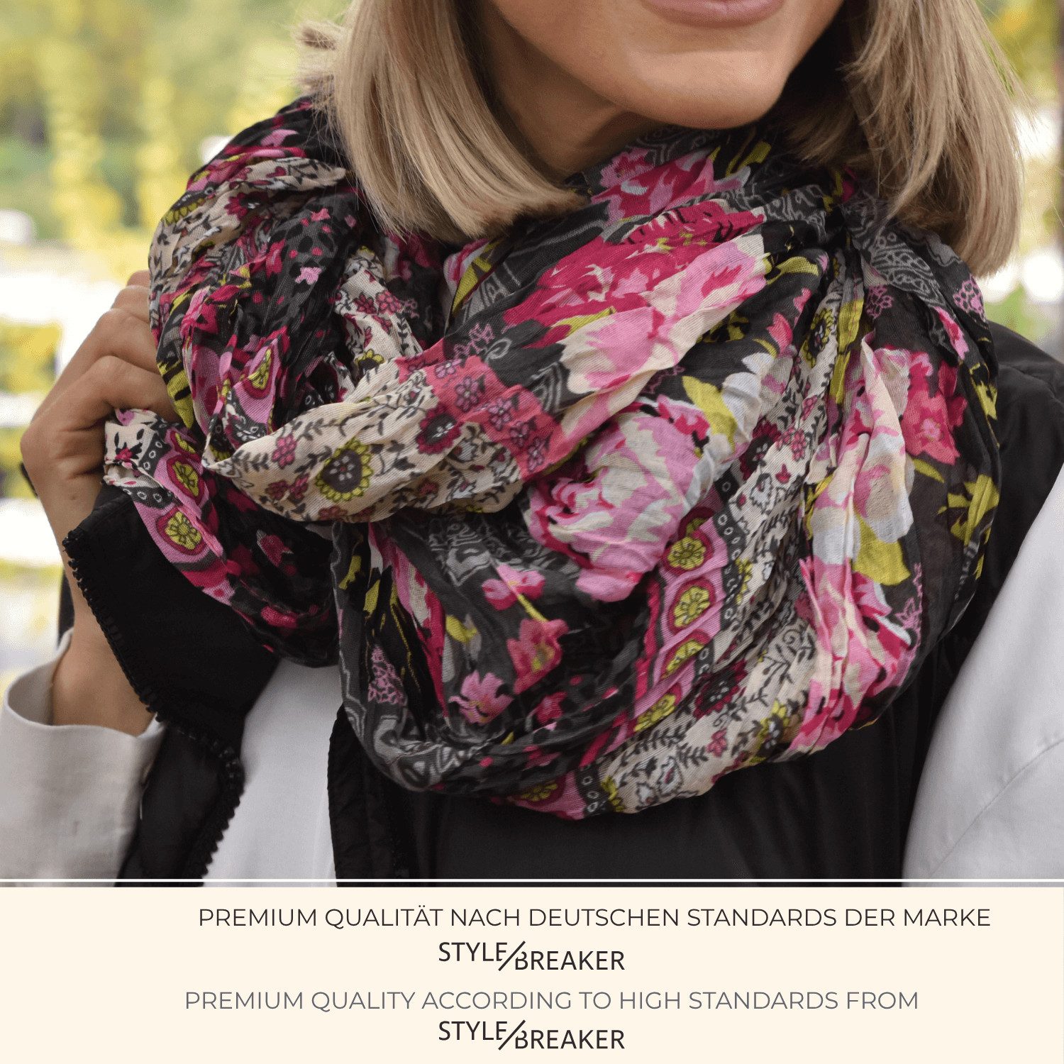 styleBREAKER Loop Loop mit Blumen Paisley Muster, (1-St)