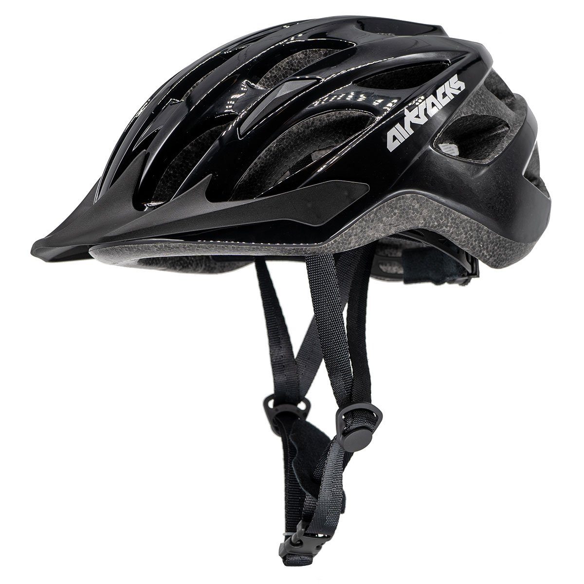 Airtracks Fahrradhelm Fahrradhelm Star S/M (53-58cm), L/XL (58-63cm), K-60 für Herren und Damen - EPS-Körper + IN MOULD / Neon Weiß Schwarz