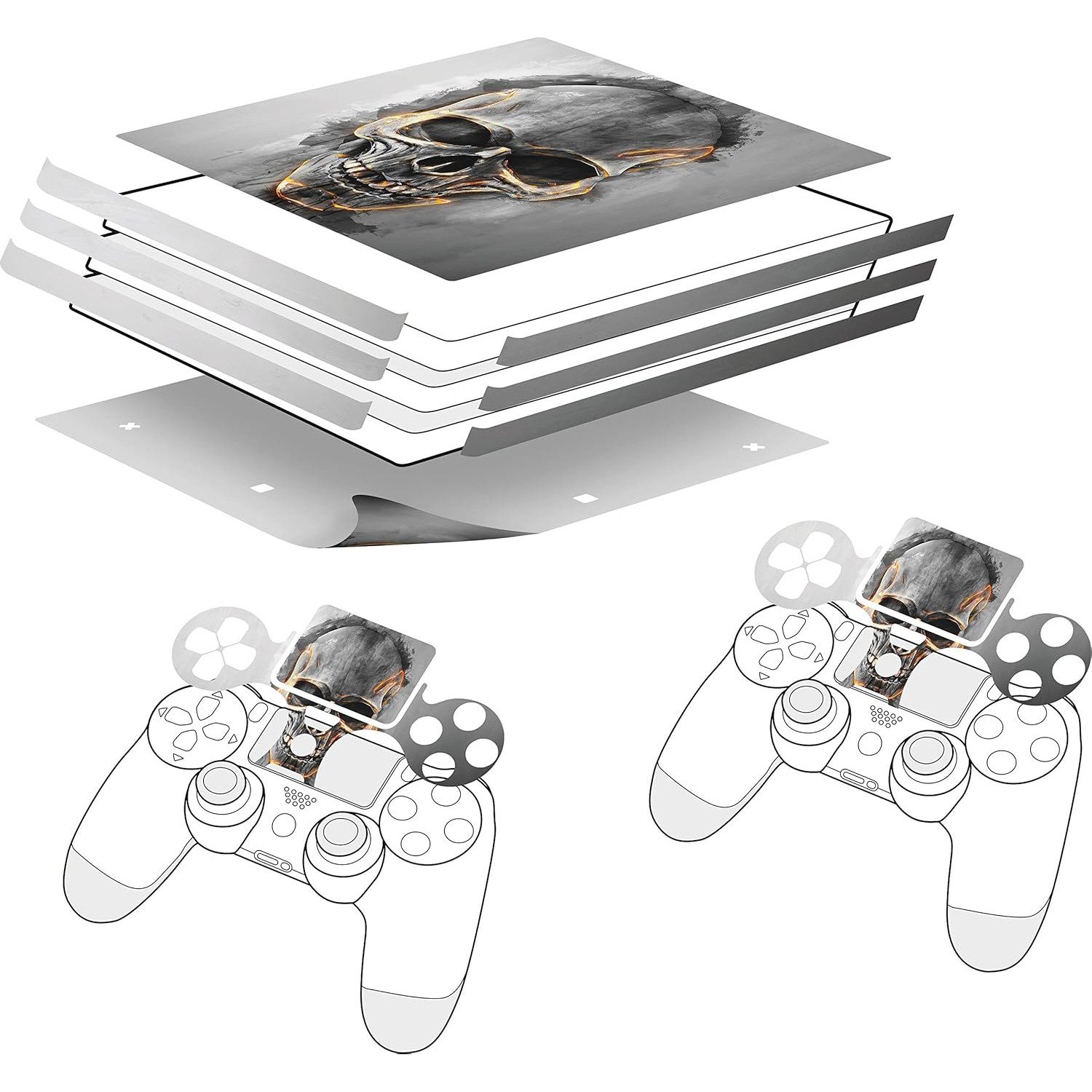 Thumbnail - Speedlink Sticker Skull Sticker Aufkleber Skin Design für, (1-tlg), PlayStation 4 PS4 & Controller