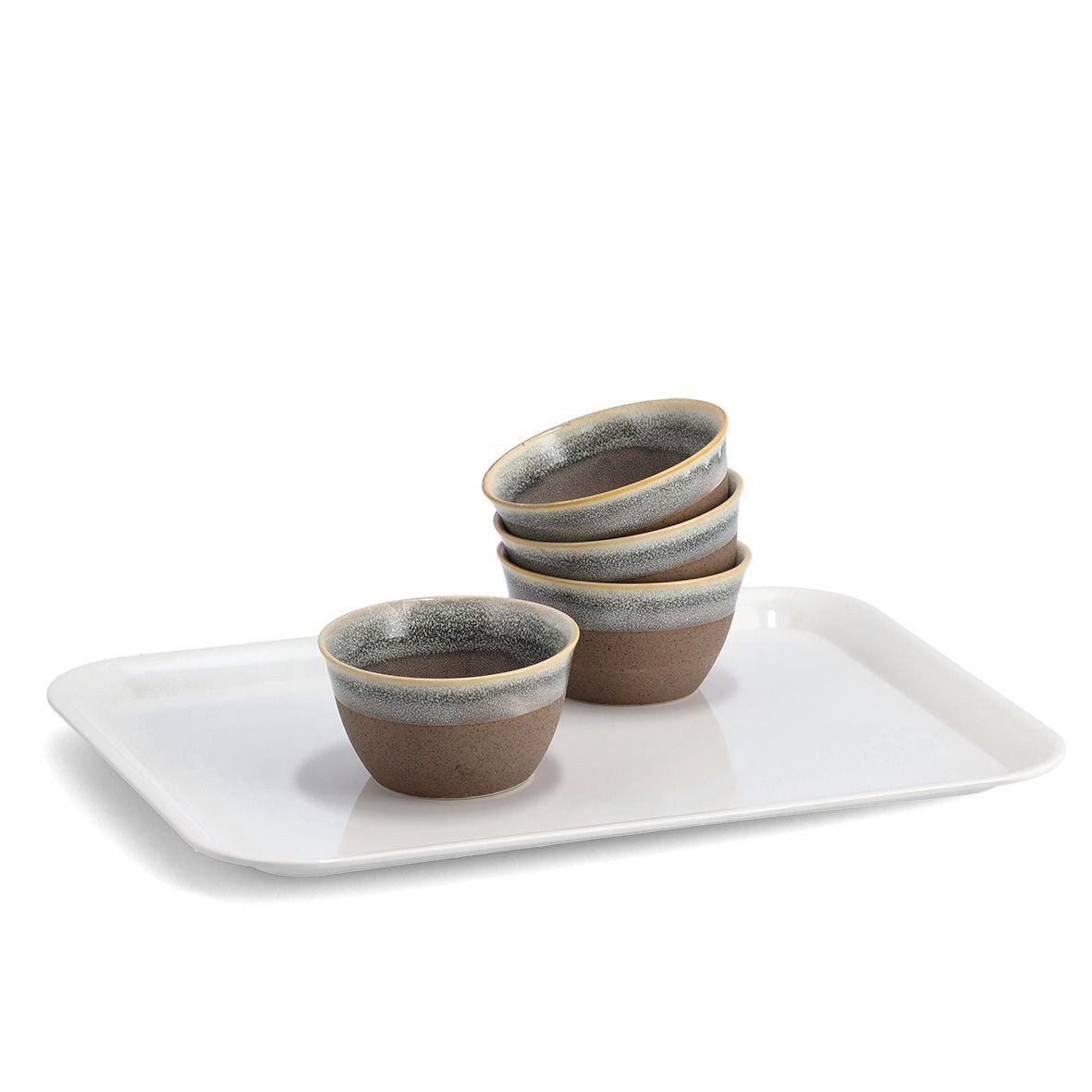 Basera® Tablett Serviertablett aus kratzfestem Melamin, 100% Melamin, (1-tlg), weiß, 43,5 x 32,5 cm