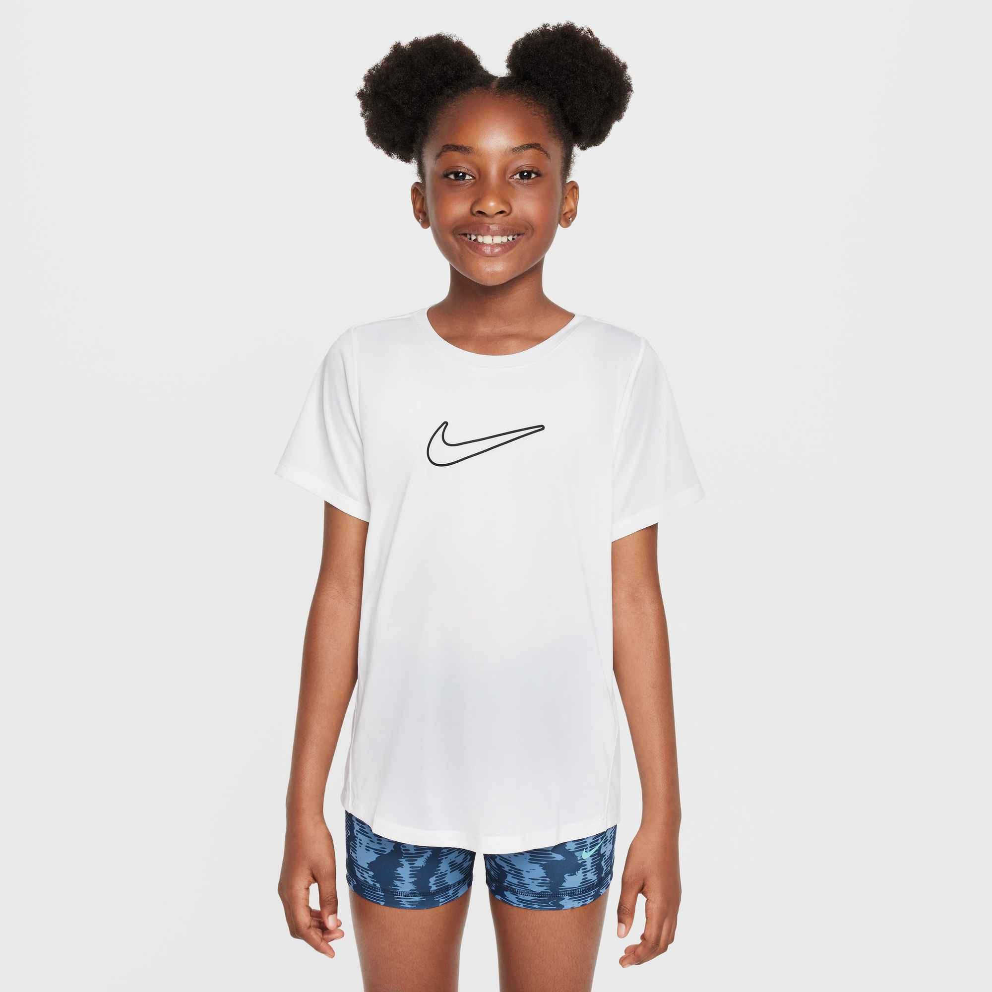 Nike Tanktop Nike One Fitted Big Kids' (Girls) Dri-FIT Short-Sleeve Top sportliches Top, für Jugendliche, schnelltrocknend, atmungsaktiv
