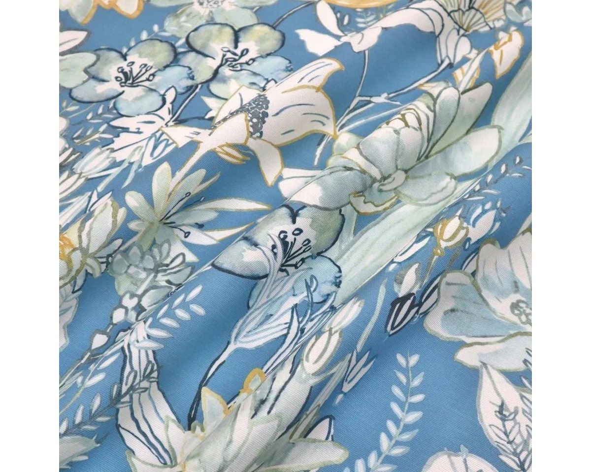 Thumbnail - Stofferia Stoff Outdoorstoff Calypso Blau, Breite 140 cm, Meterware