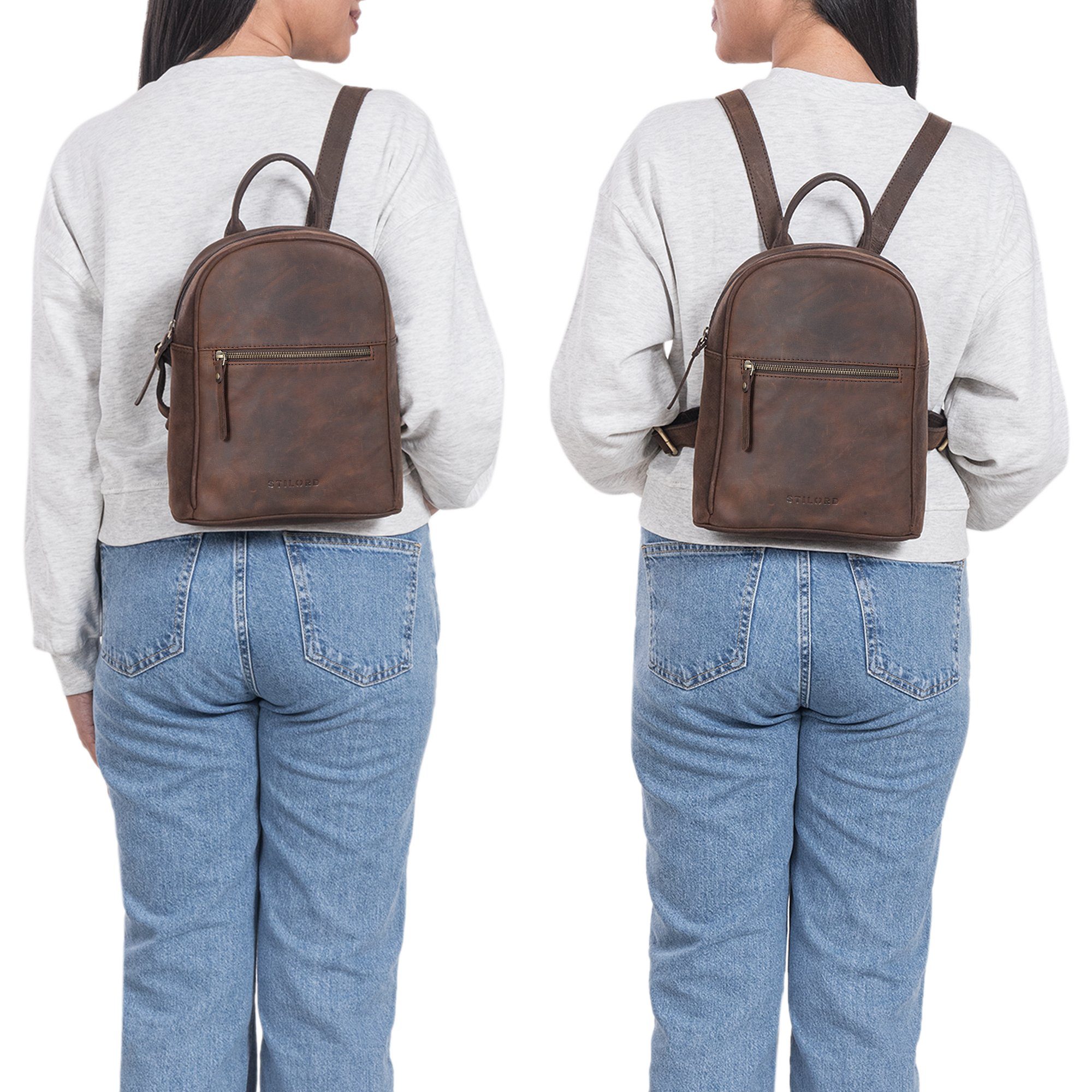 STILORD Cityrucksack "Scarlett" Damen Rucksack Leder günstig online kaufen