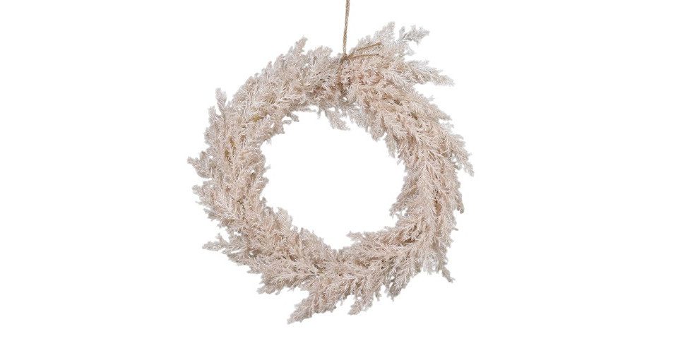 Kunstpflanze DPI Pampasgras-Kranz mit Hänger rose Ø 33 cm, DPI