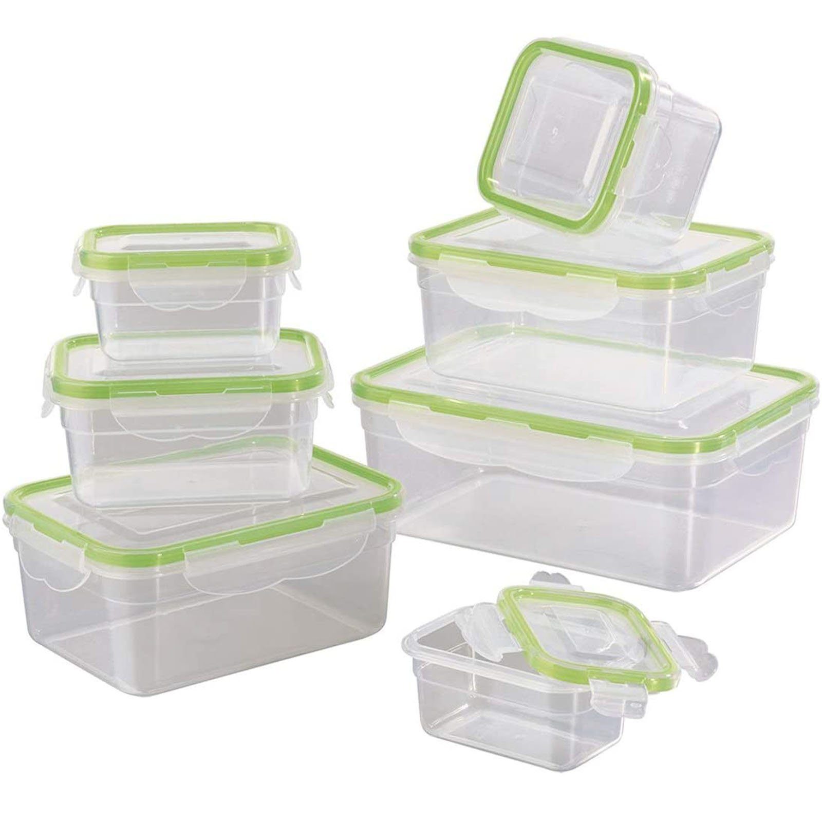 GOURMETmaxx Frischhaltedose 14 Brotdose, (14-tlg), Lunchbox Kunststoff, Klar Set Frischhaltedosen Gefrierdosen tlg. Klick-it