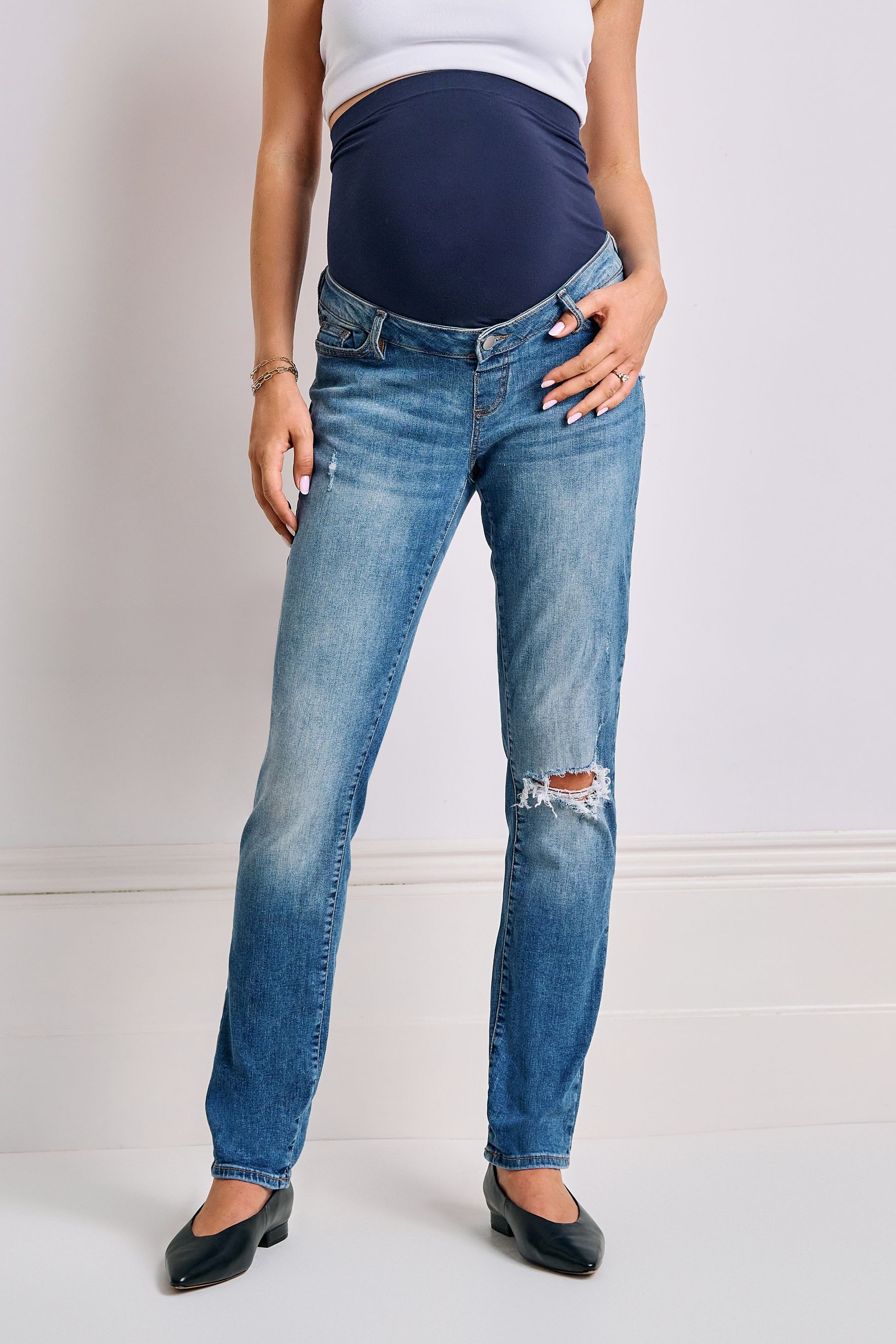 Seraphine Boyfriend-Jeans Seraphine Boyfriend Umstands-Jeans Regular (1-tlg)