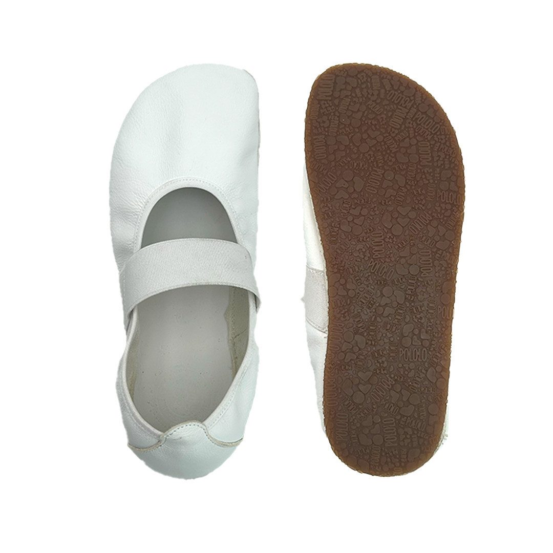 POLOLO Barfuß Ballerina Kaya, Damen Barfußschuh aus natürlich gegerbtem Leder