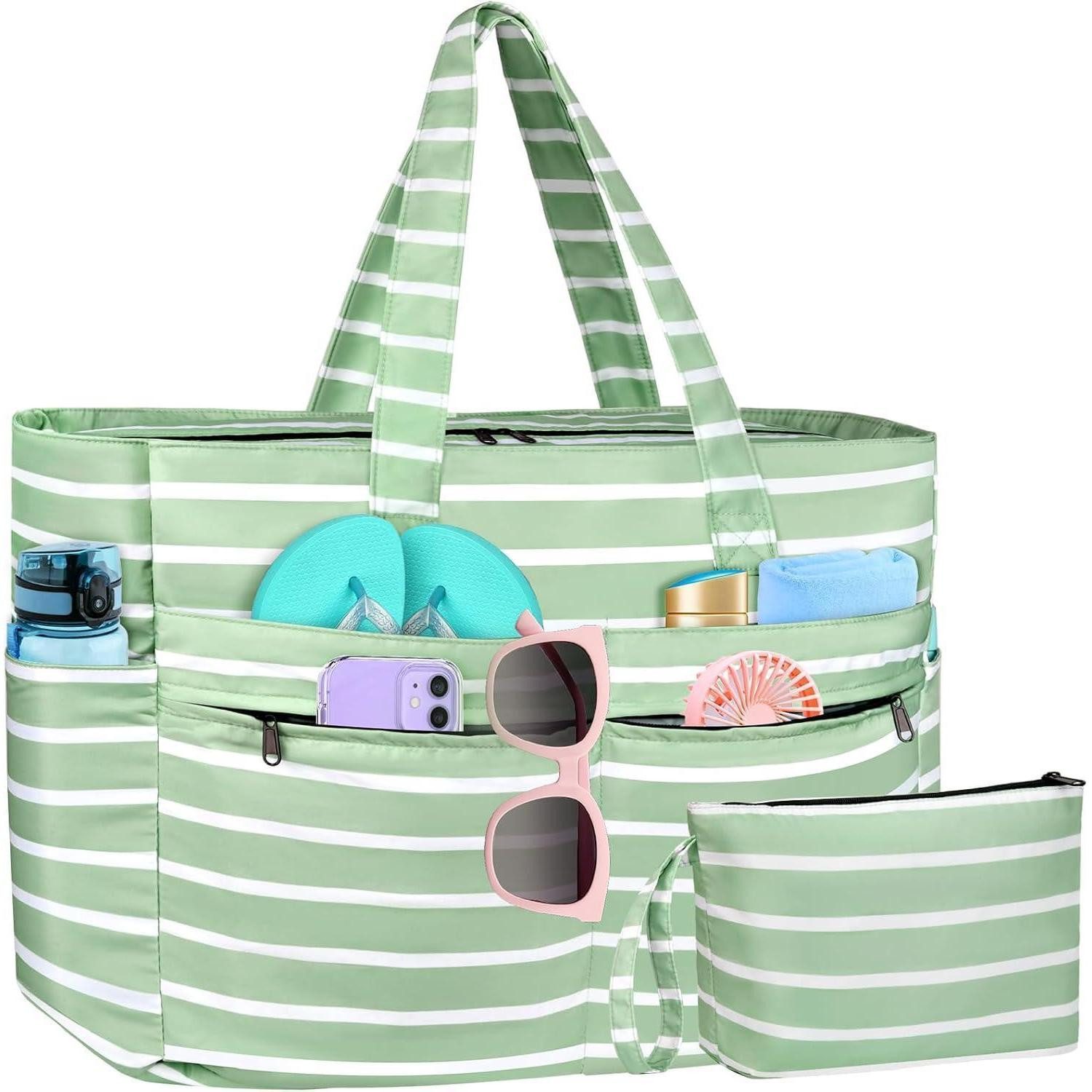 LuxusKollektion Strandtasche "Wasserdichte Strandtasche XXL mit Reißverschluss, Faltbare Beach Bag