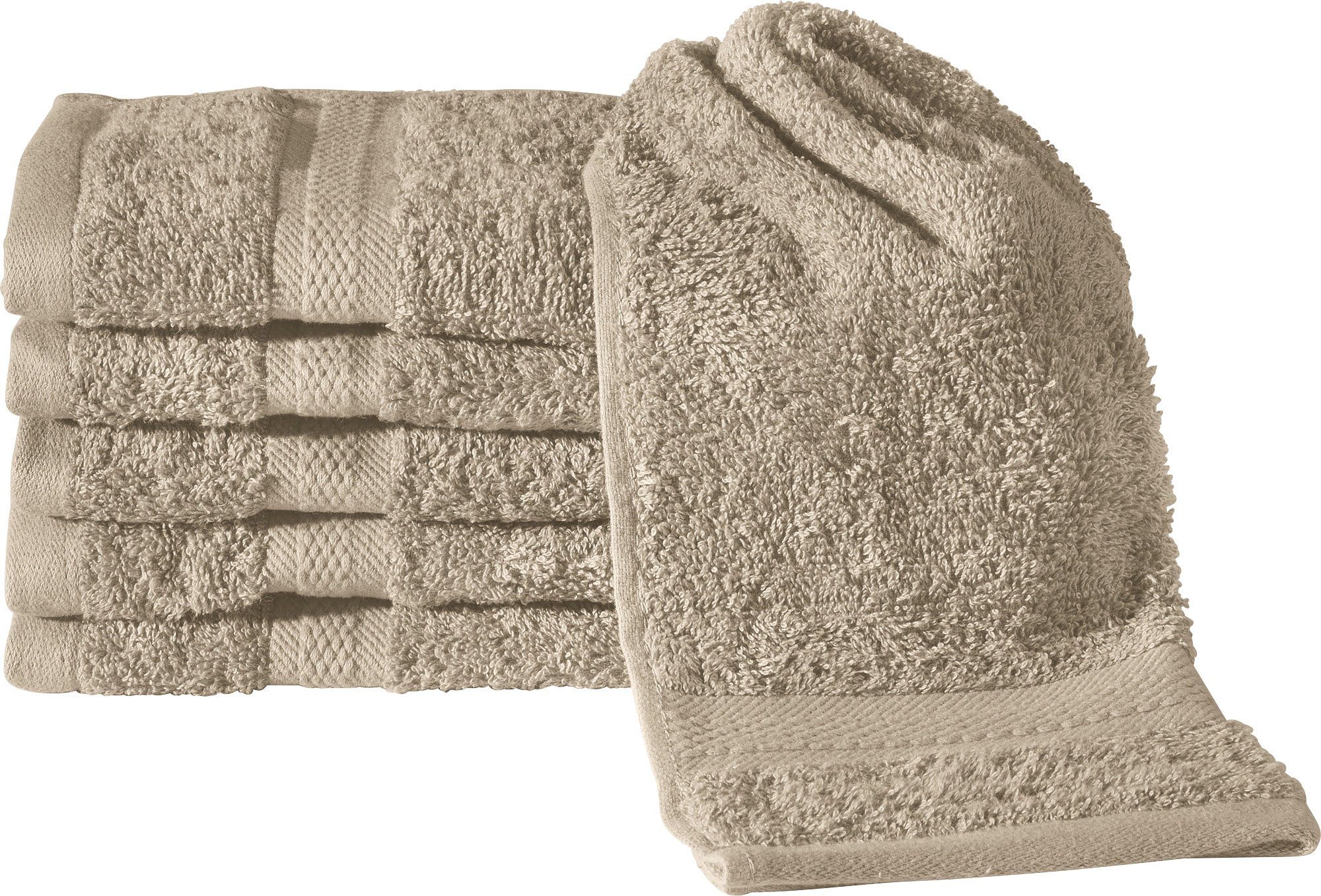 REDBEST Gästehandtuch Gästetuch "Chicago" 6er-Pack, Frottier, Walk-Frottier Uni