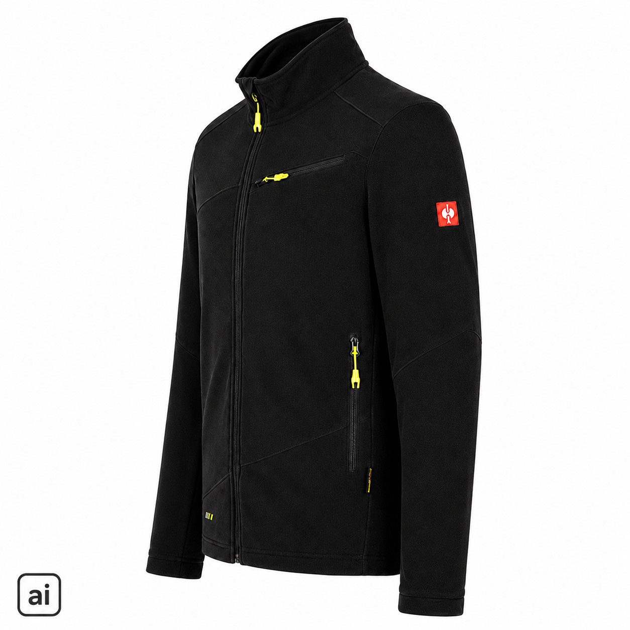 Engelbert Strauss Fleecejacke e.s. motion 2020 Herren Fleecejacke Arbeitsjacke Workwear Schwarz effektive Wärmespeicherung bei gleichzeitig hoher Atmungsaktivität