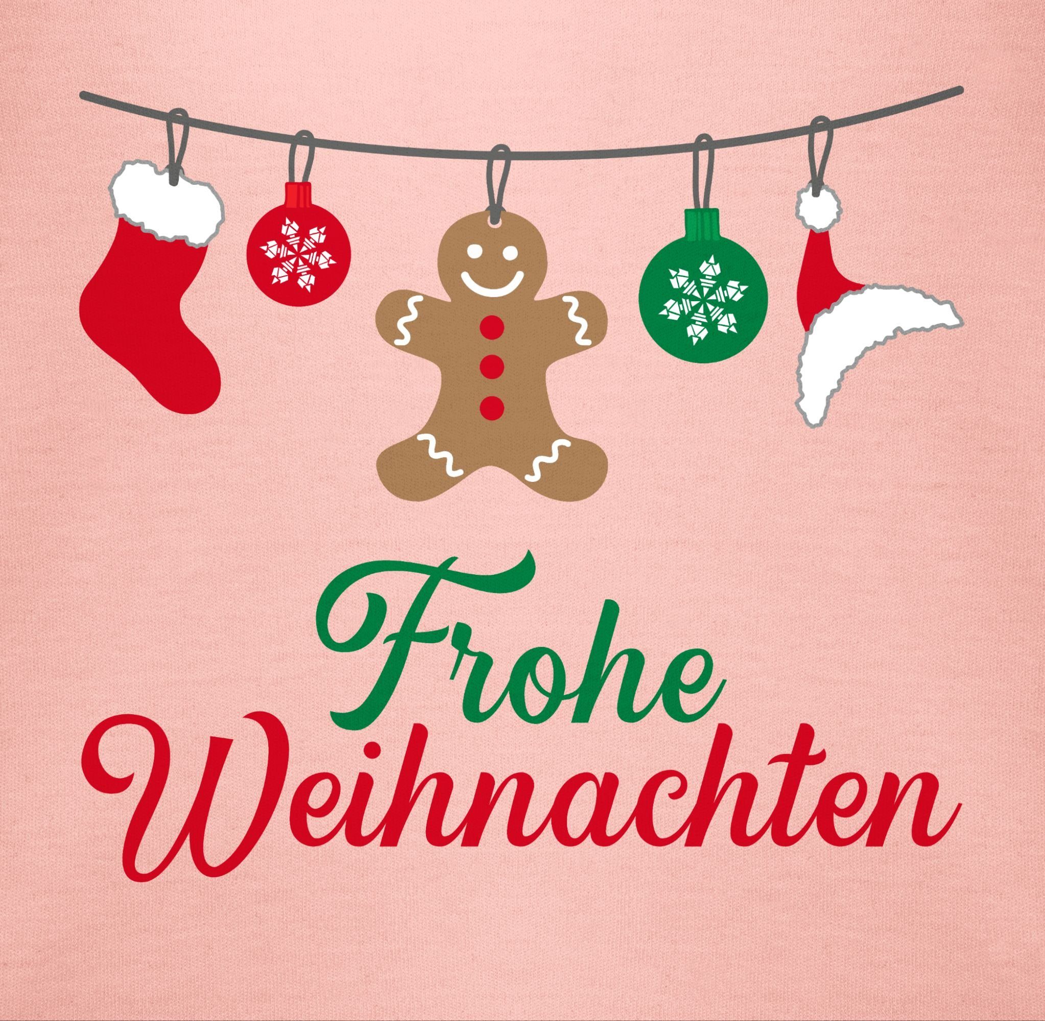 Kleidung 3 Baby Weihnachten Babyrosa Weihnachten Shirtracer Frohe Shirtbody