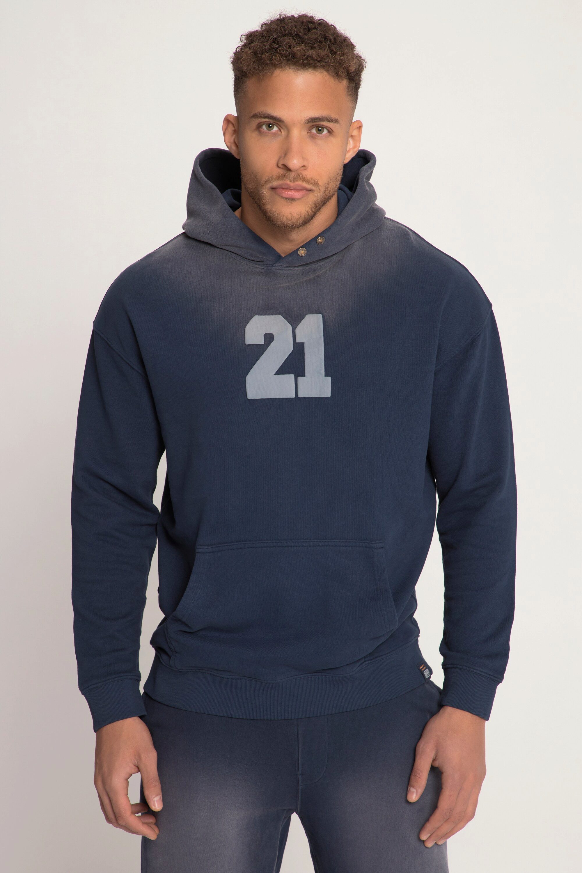 STHUGE Sweatshirt STHUGE Hoodie mit Vintage Look Oversized Kapuze