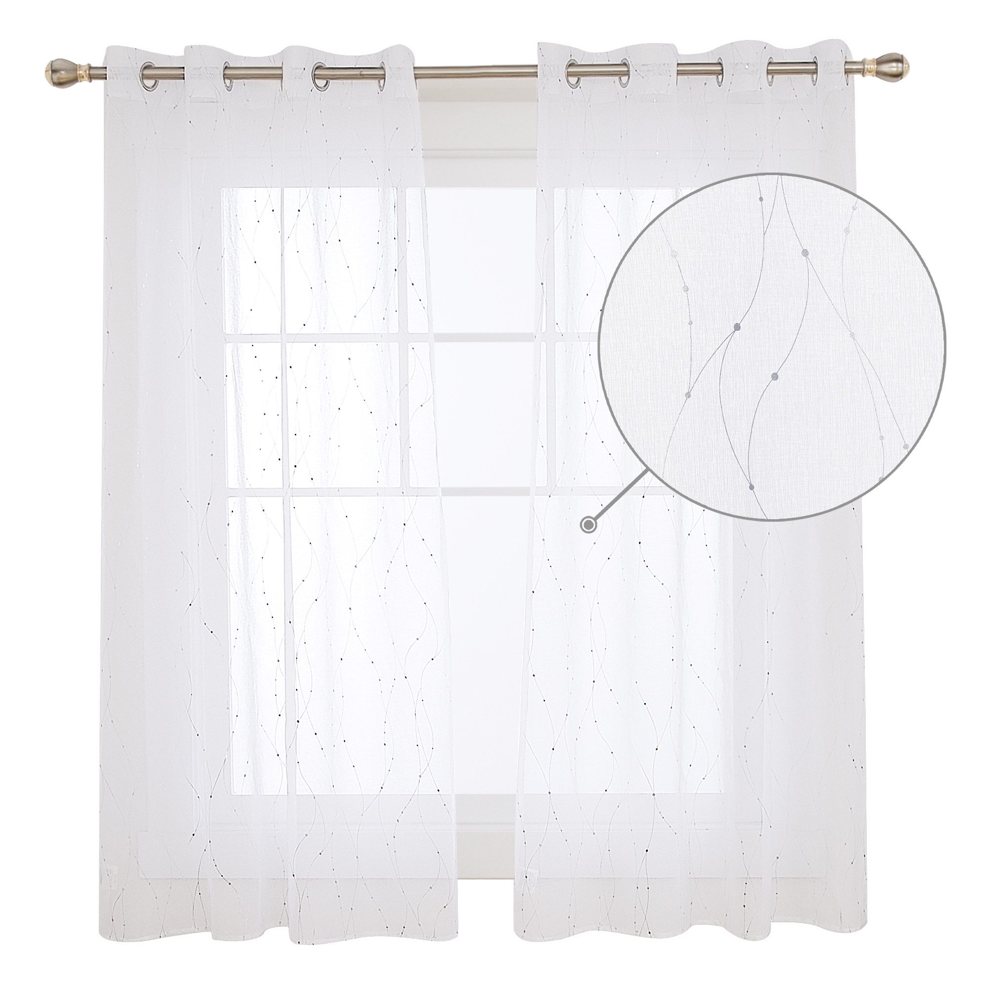 Deconovo Vorhang Voile Gardinen Ösenschal Transparent günstig online kaufen