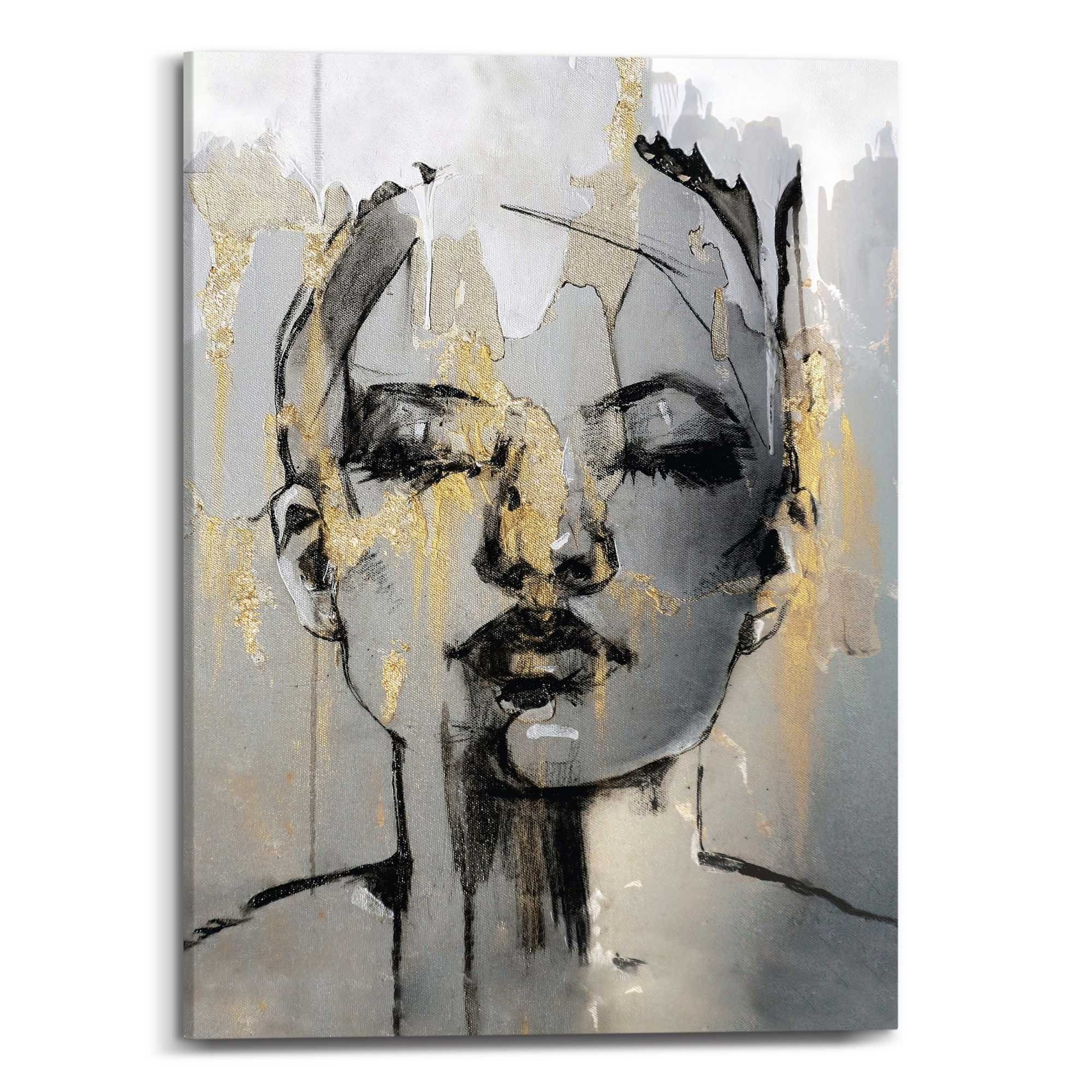 Reinders! Leinwandbild Goldenes Gesicht günstig online kaufen