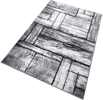 Teppich Sierning, Home affaire, rechteckig, Höhe: 8 mm, softer Flor, Kurzflor, modernes Design, in Holz-Optik