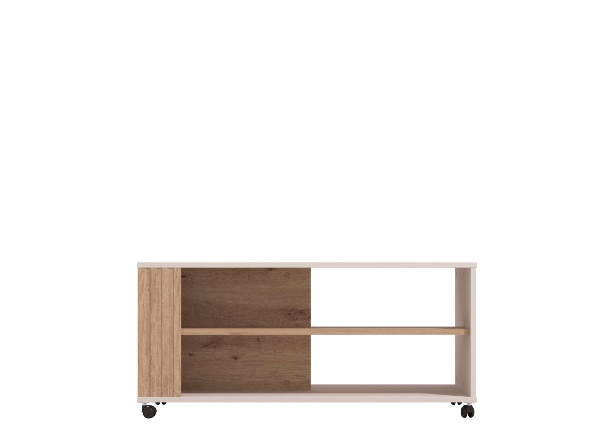 Home affaire Couchtisch Belfort Kaffetisch 100 cm, Stilvolles und zeitloses Design, mit rollen, mit zwei Ablageböden, in trendigen Farbkombination