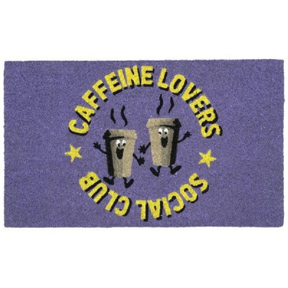 Giftcompany Fußmatte Fußmatte aus Kokosfasern Caffeine Lovers Social Club (75x45cm)