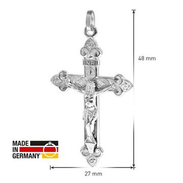 trendor Kreuzanhänger Kreuz- für Herren 925 Silber 40 mm