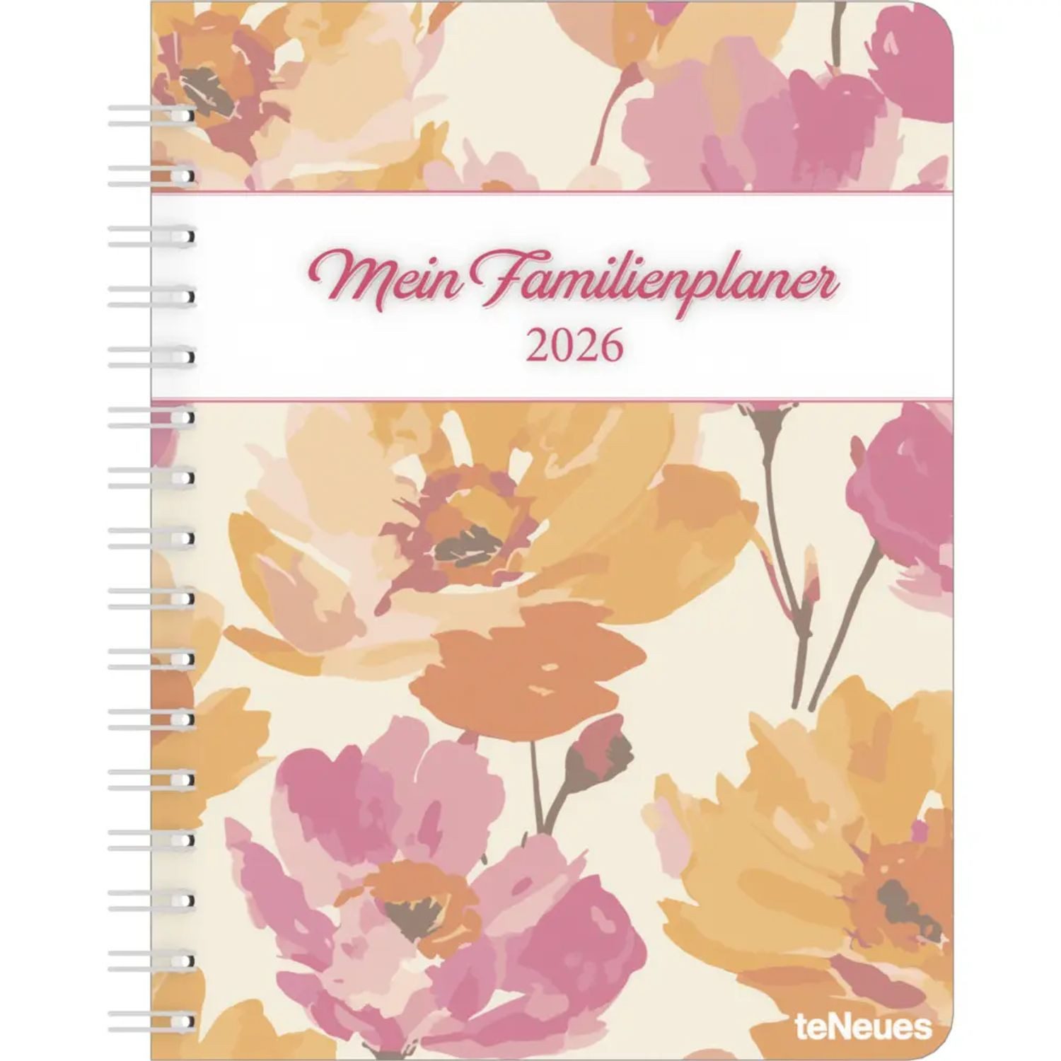 DUMONT Familienkalender teNeues - Familienplaner-Buch Bright Flowers 2026 -...